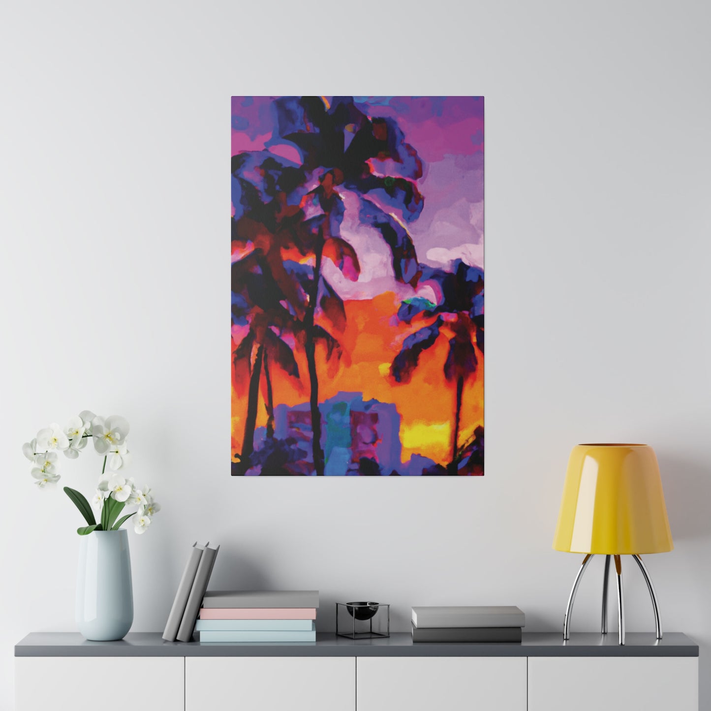 313J - Miami Beach Sunset Painting Print | Miami | Beach | Sunset | Poster | Home Decor | Wall Art | Canvas