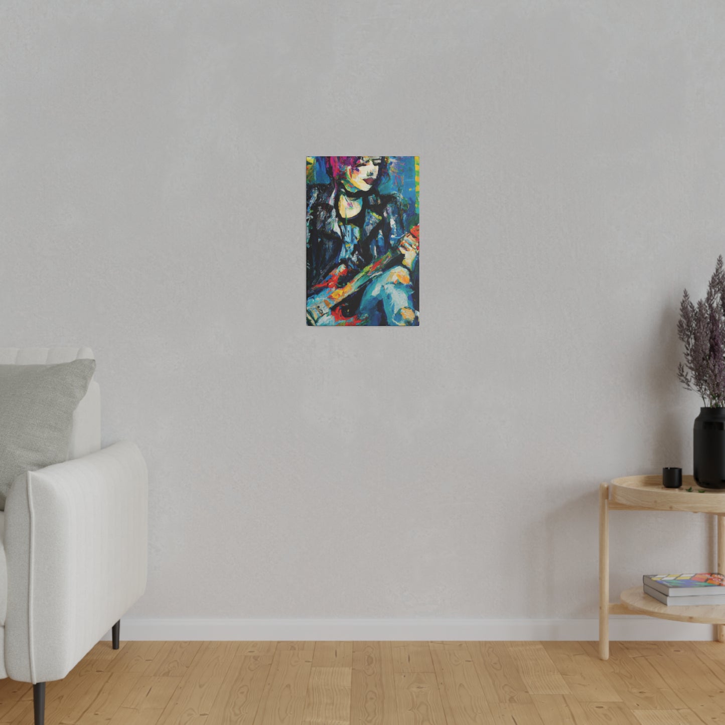 9733T - Rockstar Oil Painting Style Print | Poster | Home Decor | Wall Art | Music Art | Canvas