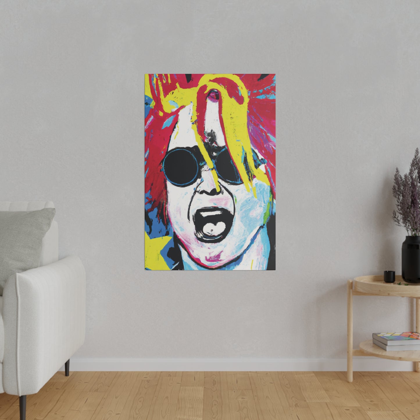 9456X - Rockstar Painting Print | Face | Abstract | Poster | Home Decor | Wall Art | Music Art | Canvas