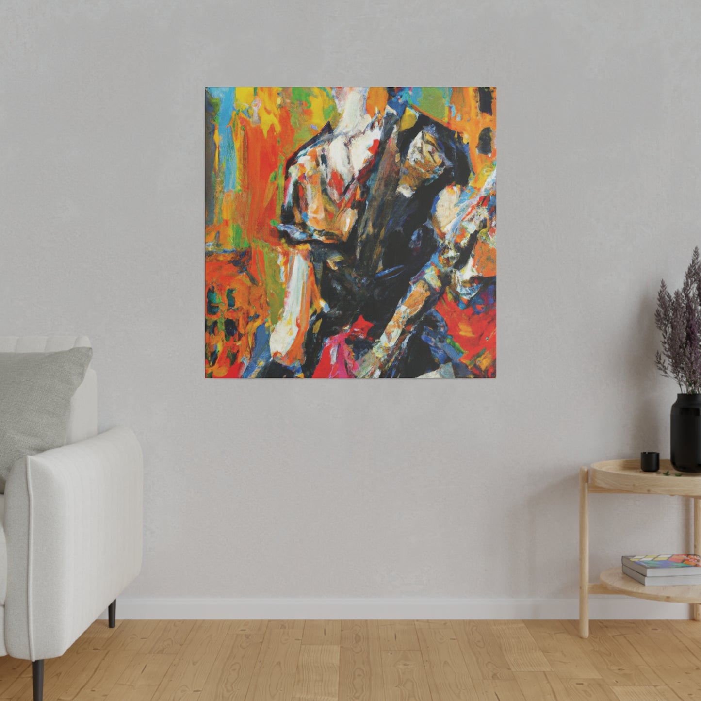 5867V - Rockstar Oil Painting Style Print | Poster | Home Decor | Wall Art | Music Art | Canvas