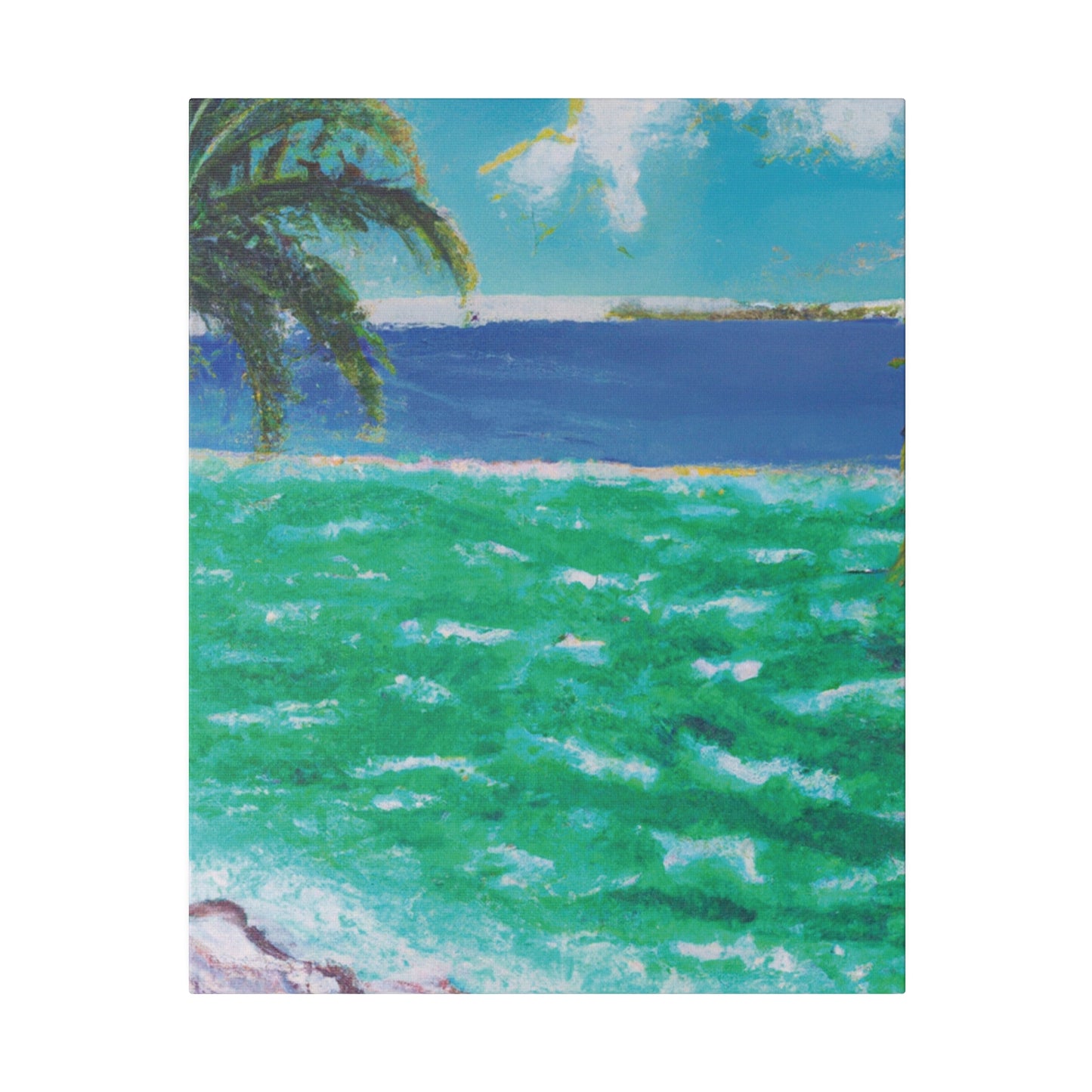 8274K - Bahamas Ocean Painting Print | Bahamas | Ocean | Beach | Poster | Home Decor | Wall Art | Canvas