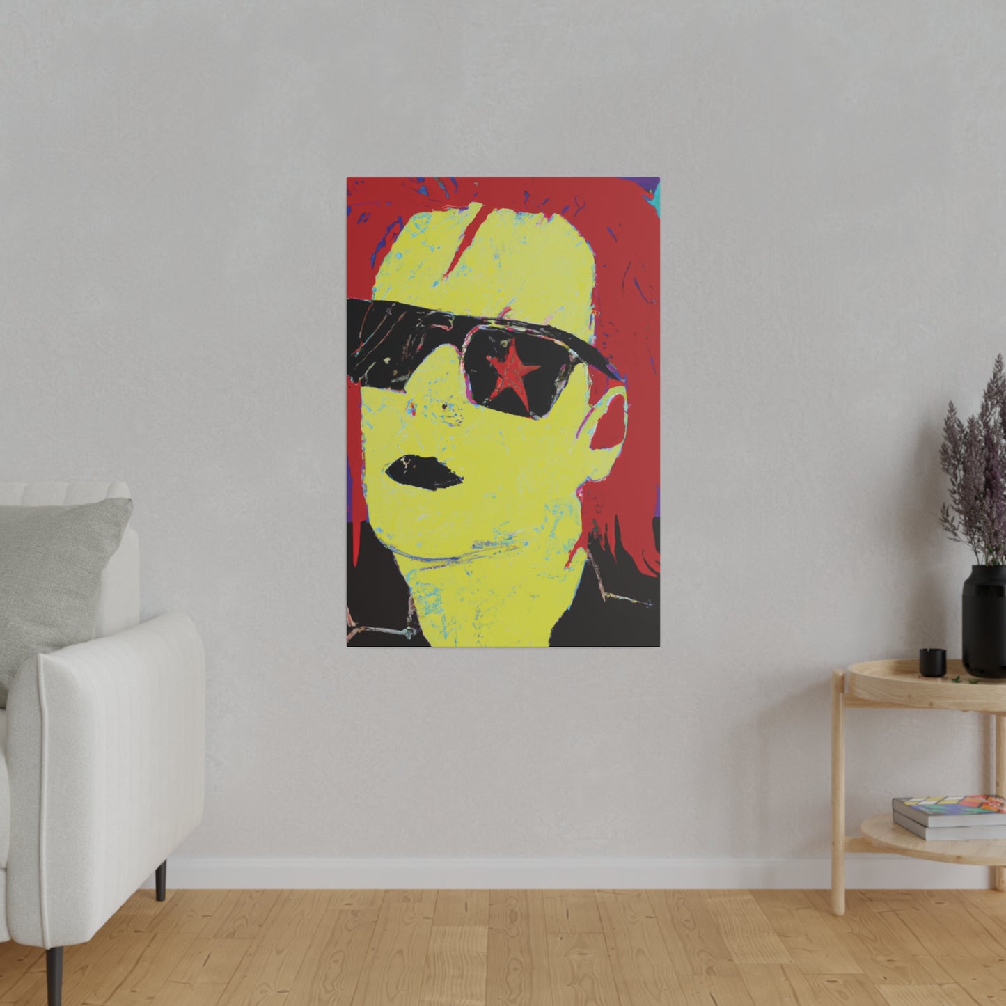 4792S - Rockstar Painting Print | Face | Abstract | Poster | Home Decor | Wall Art | Music Art | Canvas