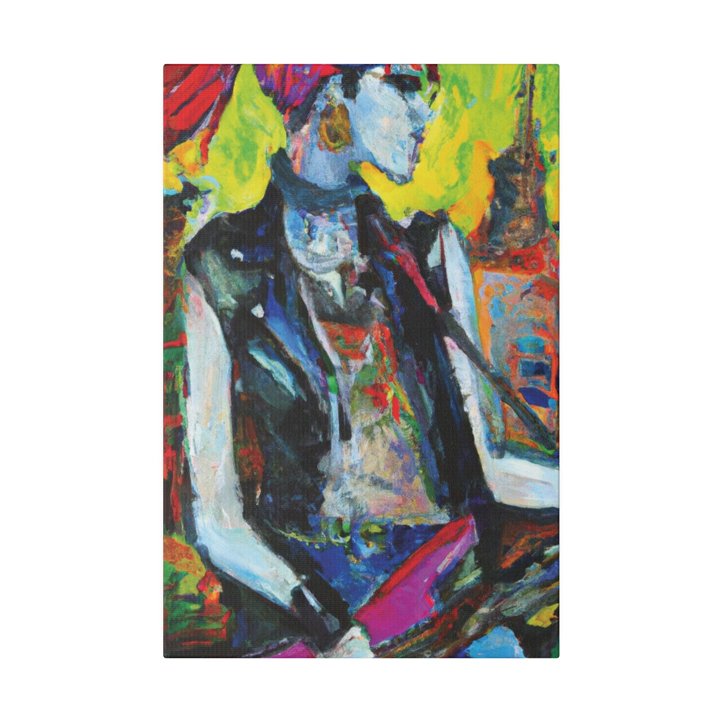 7349W - Rockstar Oil Painting Style Print | Poster | Home Decor | Wall Art | Music Art | Canvas