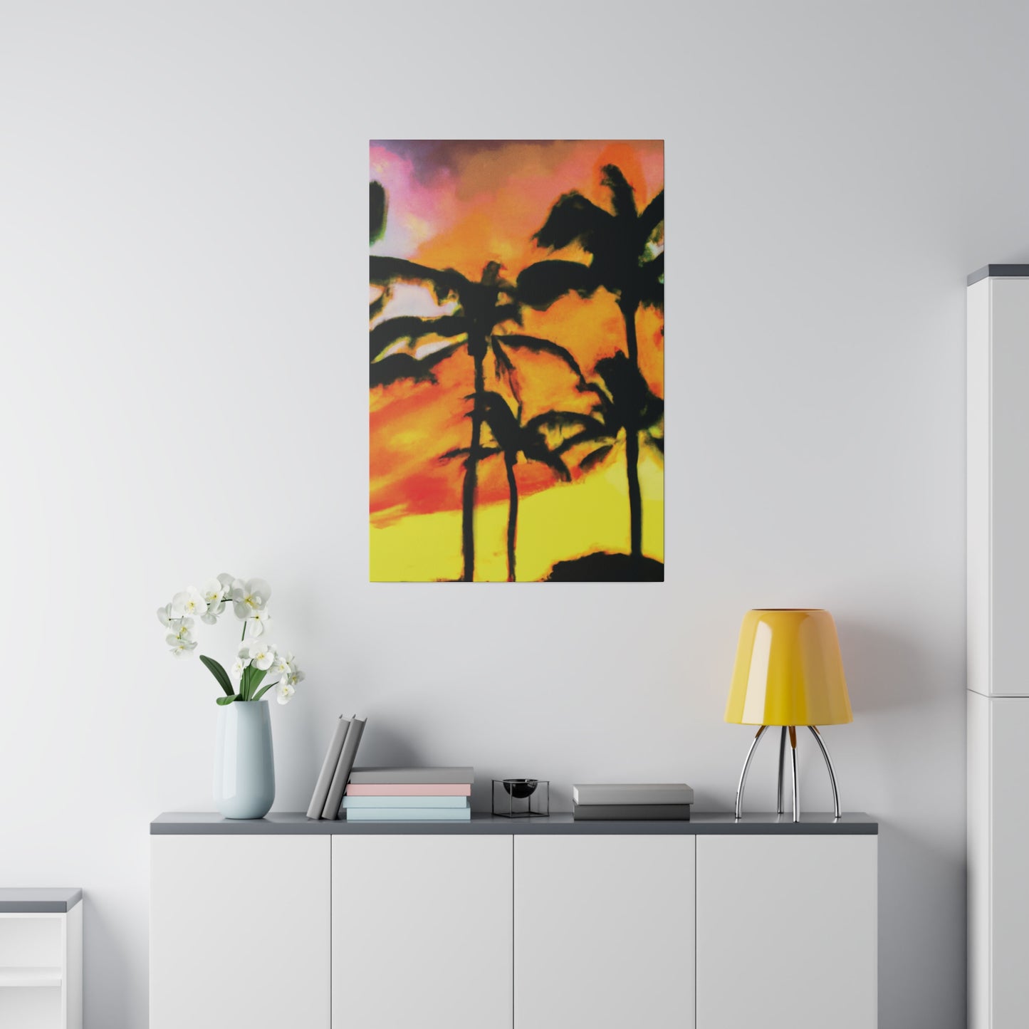 8694V - Miami Beach Sunset Painting Print | Miami | Beach | Sunset | Poster | Home Decor | Wall Art | Canvas