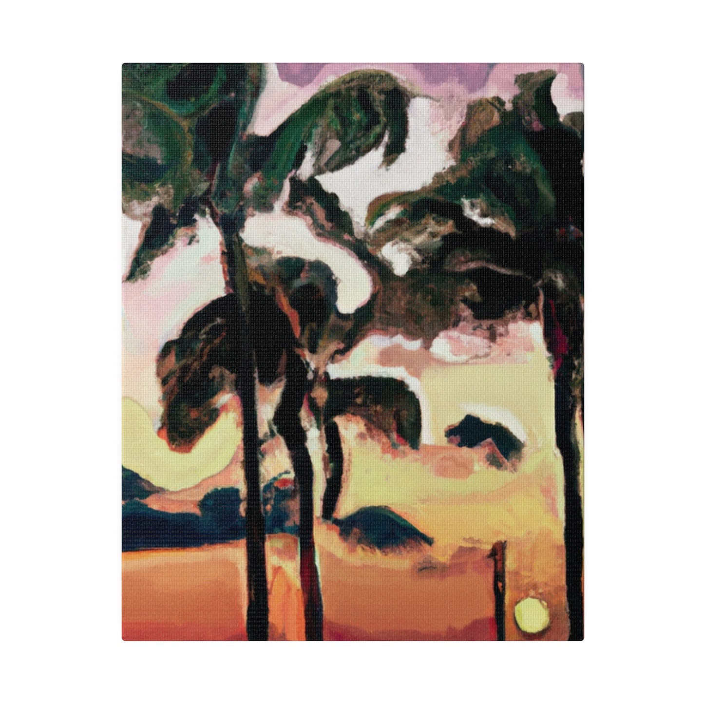 8274F - Miami Beach Sunset Painting Print | Miami | Beach | Sunset | Poster | Home Decor | Wall Art | Canvas