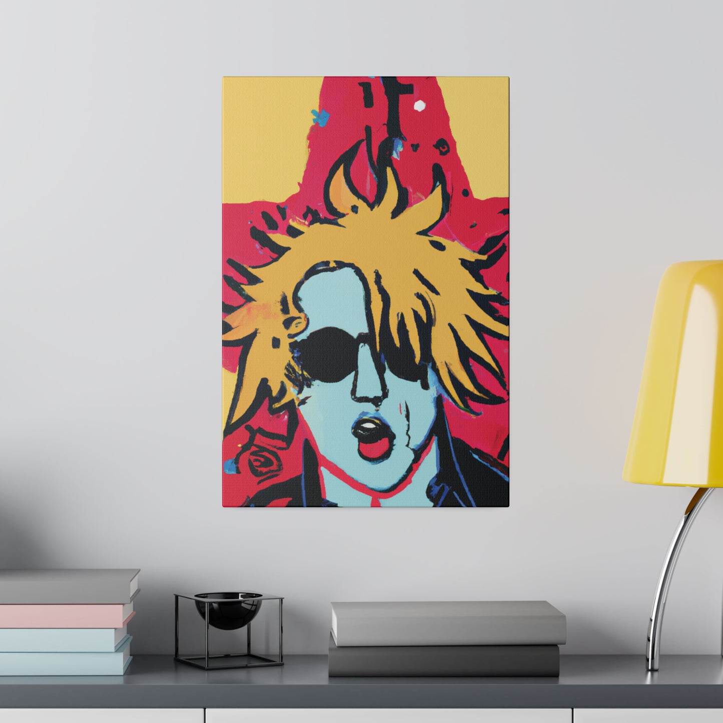 8143X - Rockstar Painting Print | Face | Abstract | Poster | Home Decor | Wall Art | Music Art | Canvas