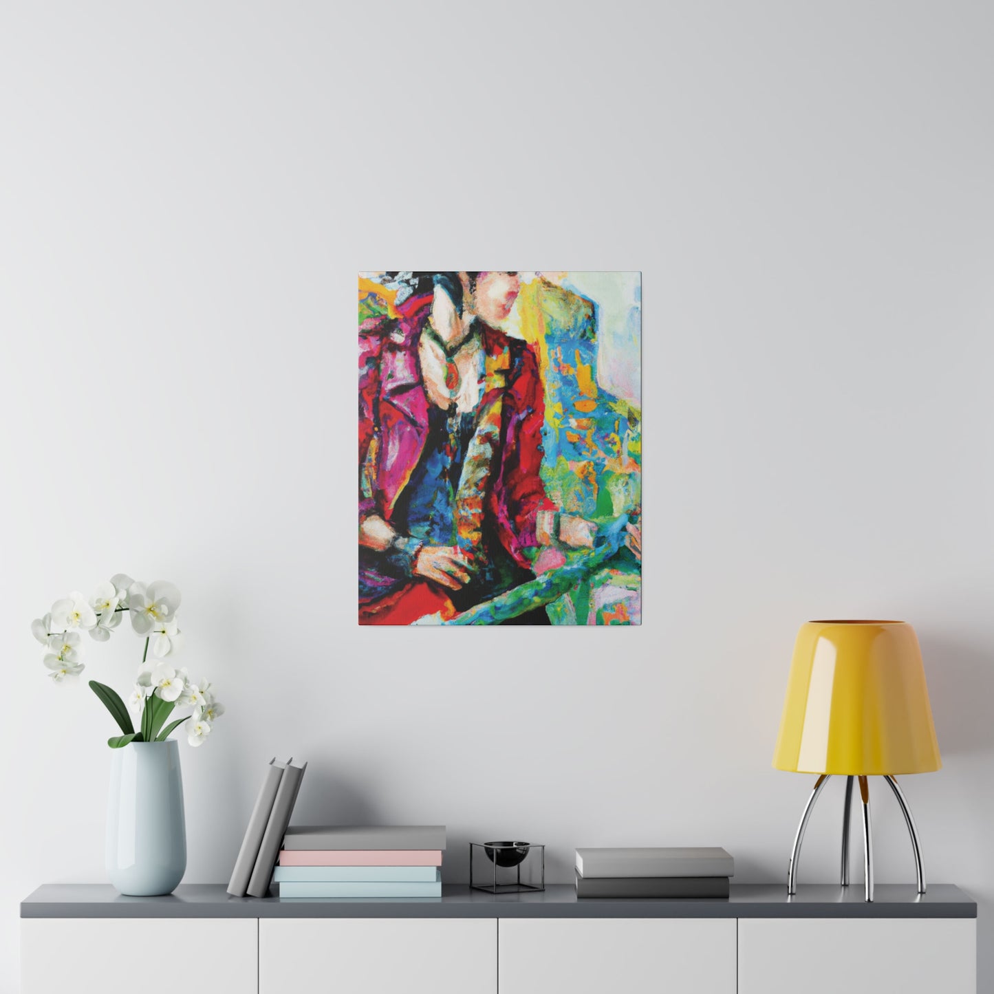 7234K - Rockstar Oil Painting Style Print | Poster | Home Decor | Wall Art | Music Art | Canvas