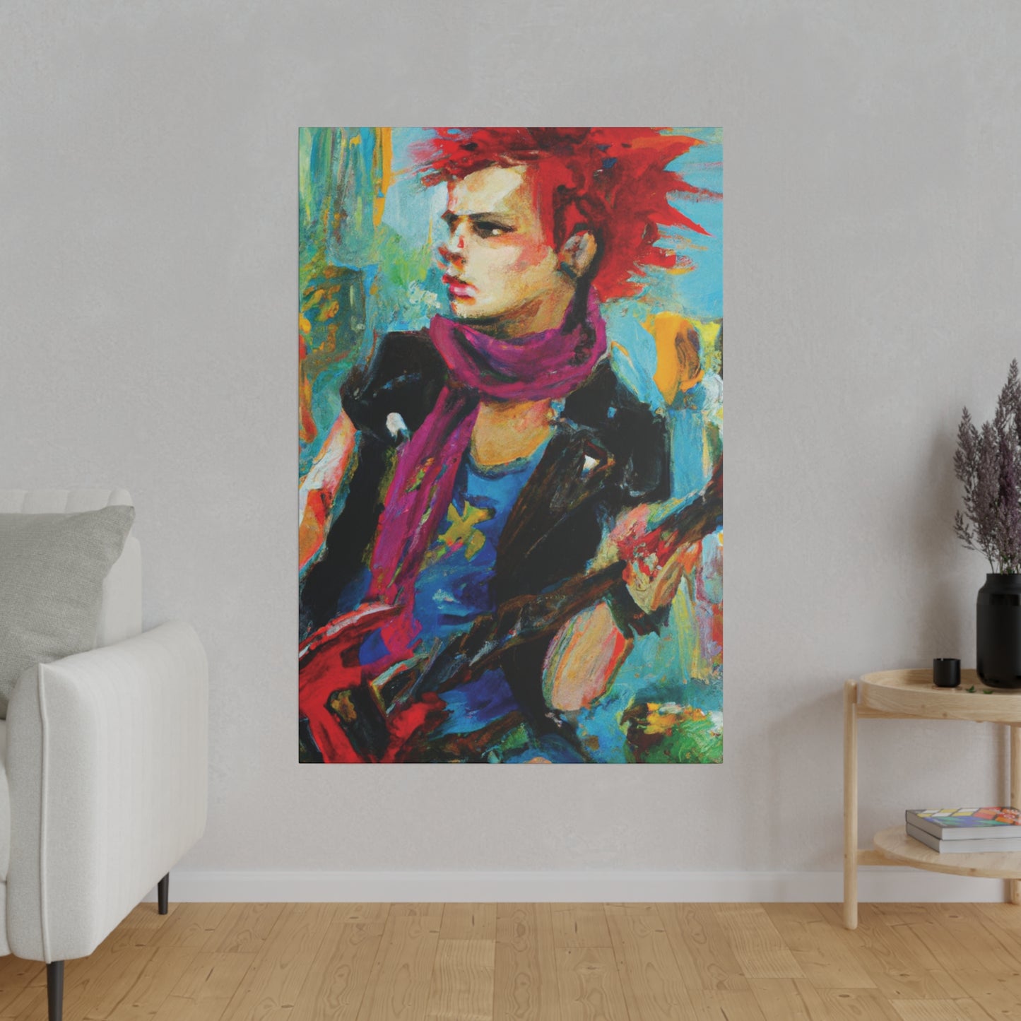 4638X - Rockstar Oil Painting Style Print | Poster | Home Decor | Wall Art | Music Art | Canvas