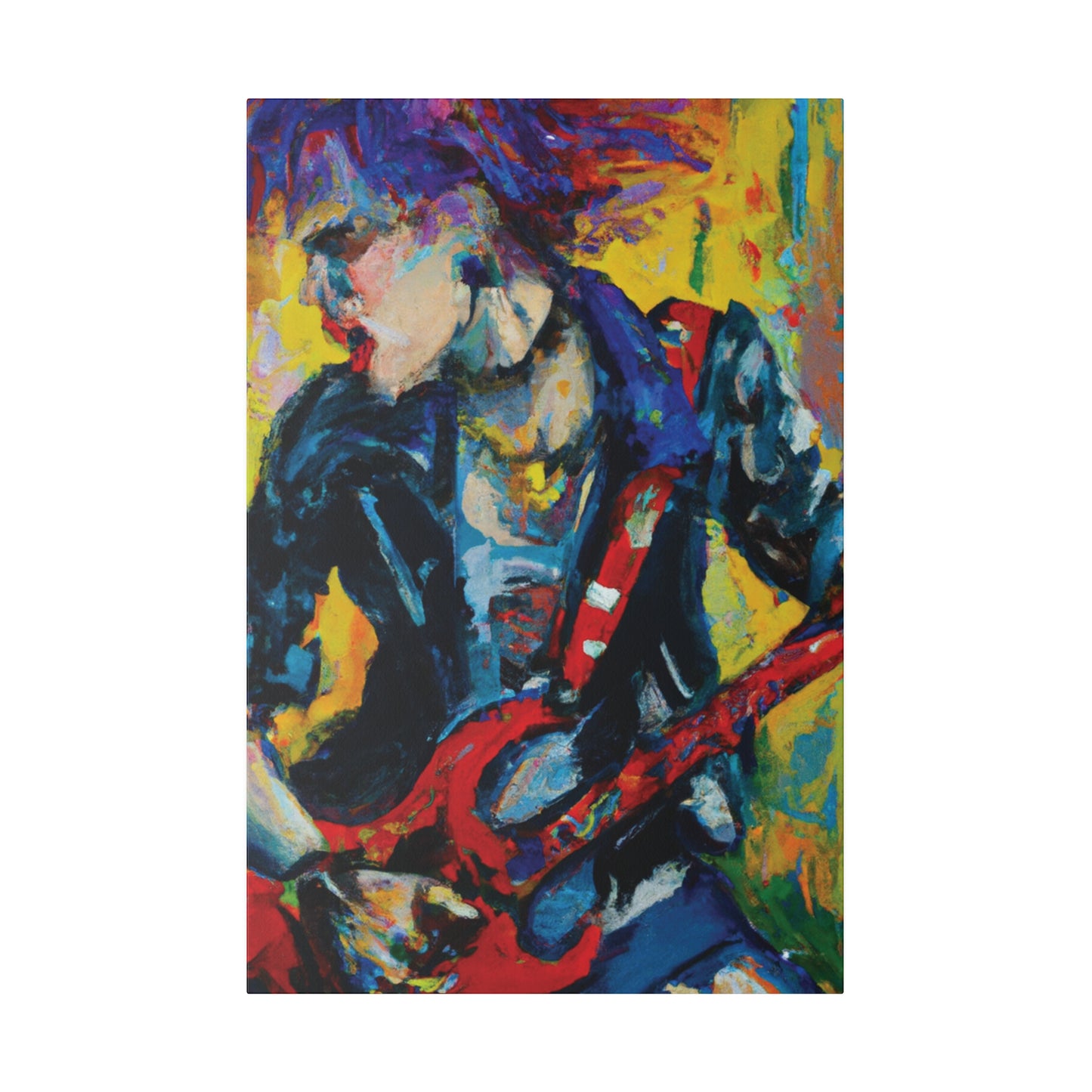 2249F - Rockstar Oil Painting Style Print | Poster | Home Decor | Wall Art | Music Art | Canvas