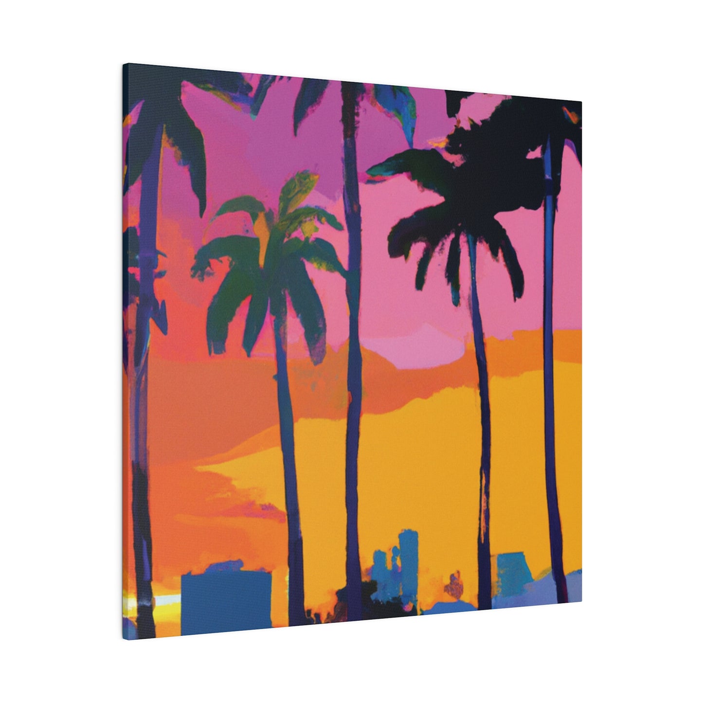 3546F - Miami Beach Sunset Painting Print | Miami | Beach | Sunset | Poster | Home Decor | Wall Art | Canvas