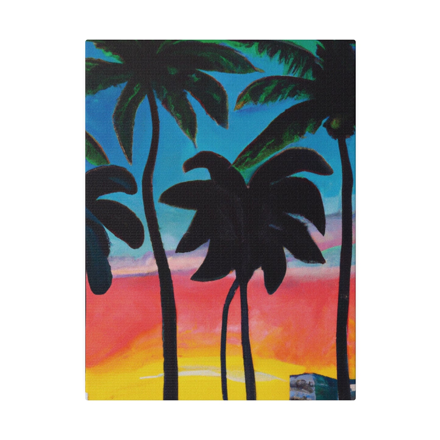 7322T - Miami Beach Sunset Painting Print | Miami | Beach | Sunset | Poster | Home Decor | Wall Art | Canvas