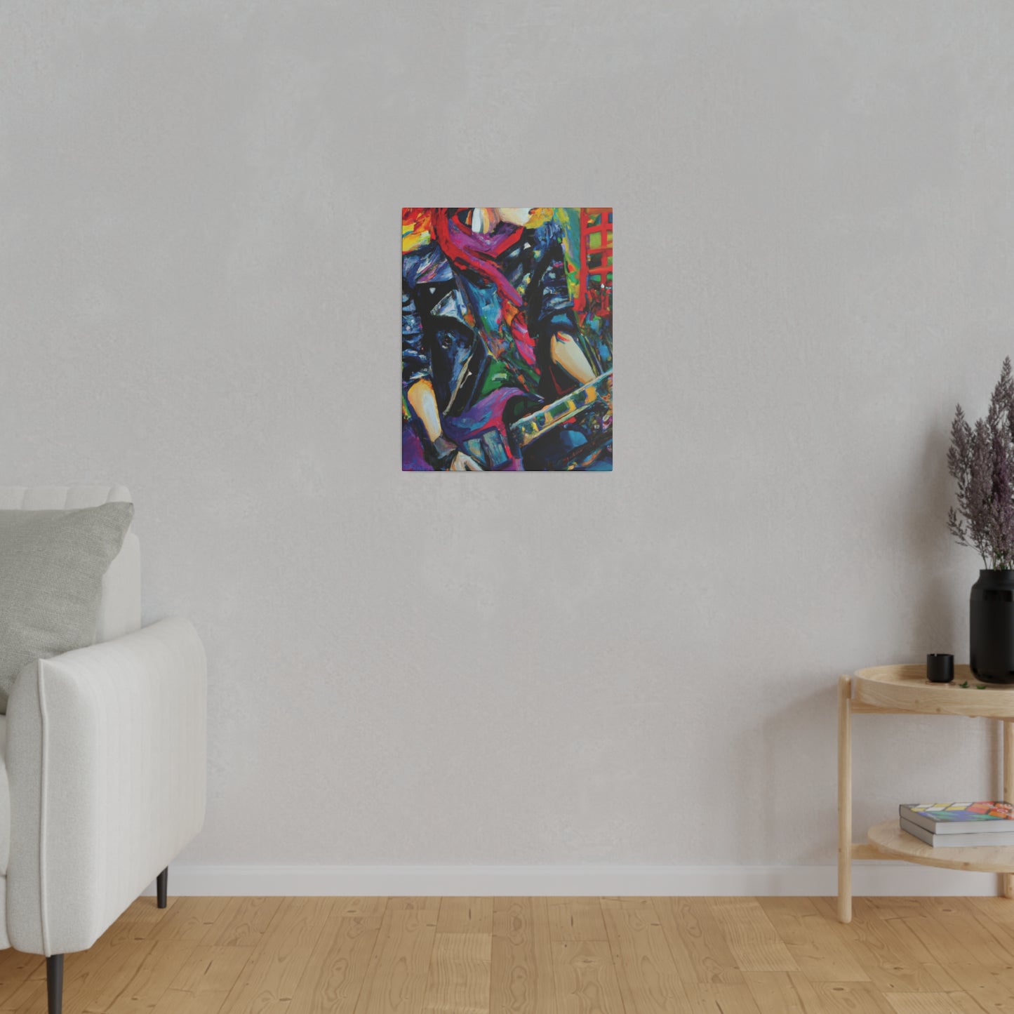 9413L - Rockstar Oil Painting Style Print | Poster | Home Decor | Wall Art | Music Art | Canvas