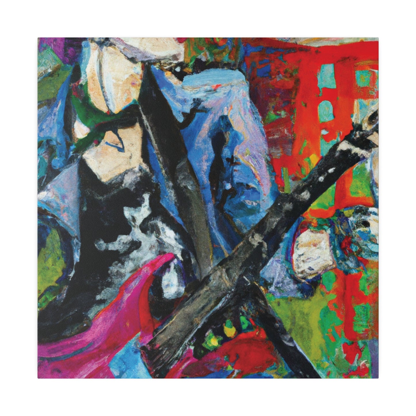 9194H - Rockstar Oil Painting Style Print | Poster | Home Decor | Wall Art | Music Art | Canvas
