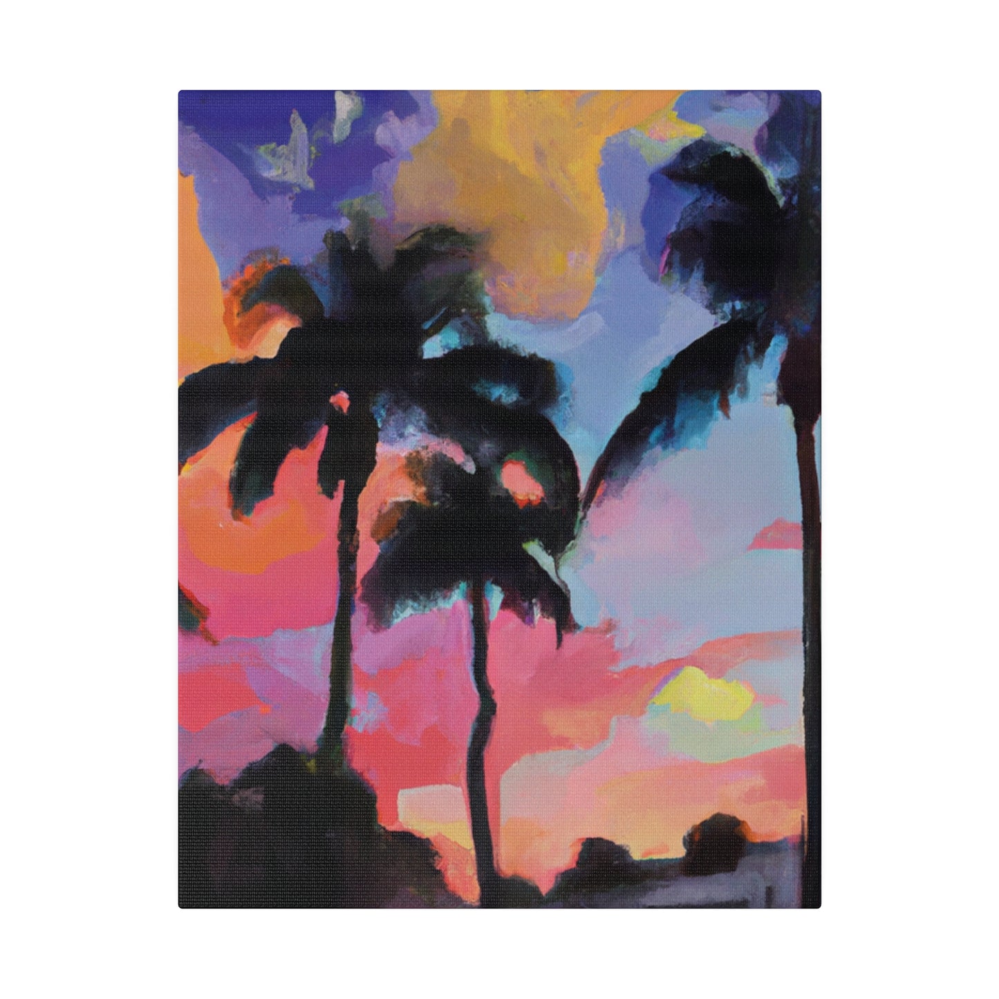 5334Q - Miami Beach Sunset Painting Print | Miami | Beach | Sunset | Poster | Home Decor | Wall Art | Canvas