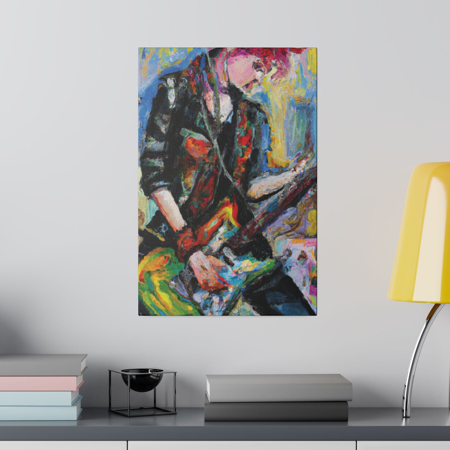 4658Z - Rockstar Oil Painting Style Print | Poster | Home Decor | Wall Art | Music Art | Canvas