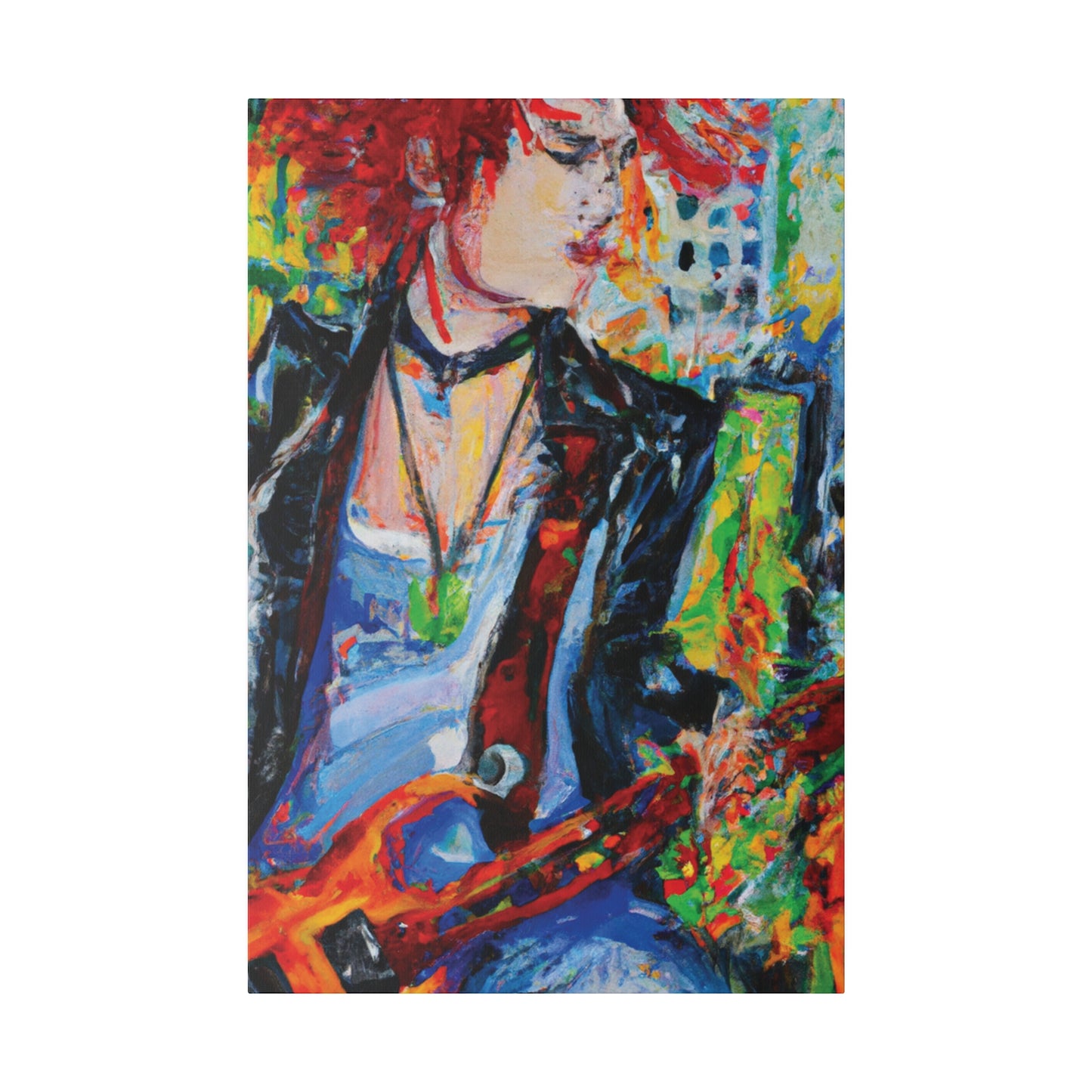 9144X - Rockstar Oil Painting Style Print | Poster | Home Decor | Wall Art | Music Art | Canvas