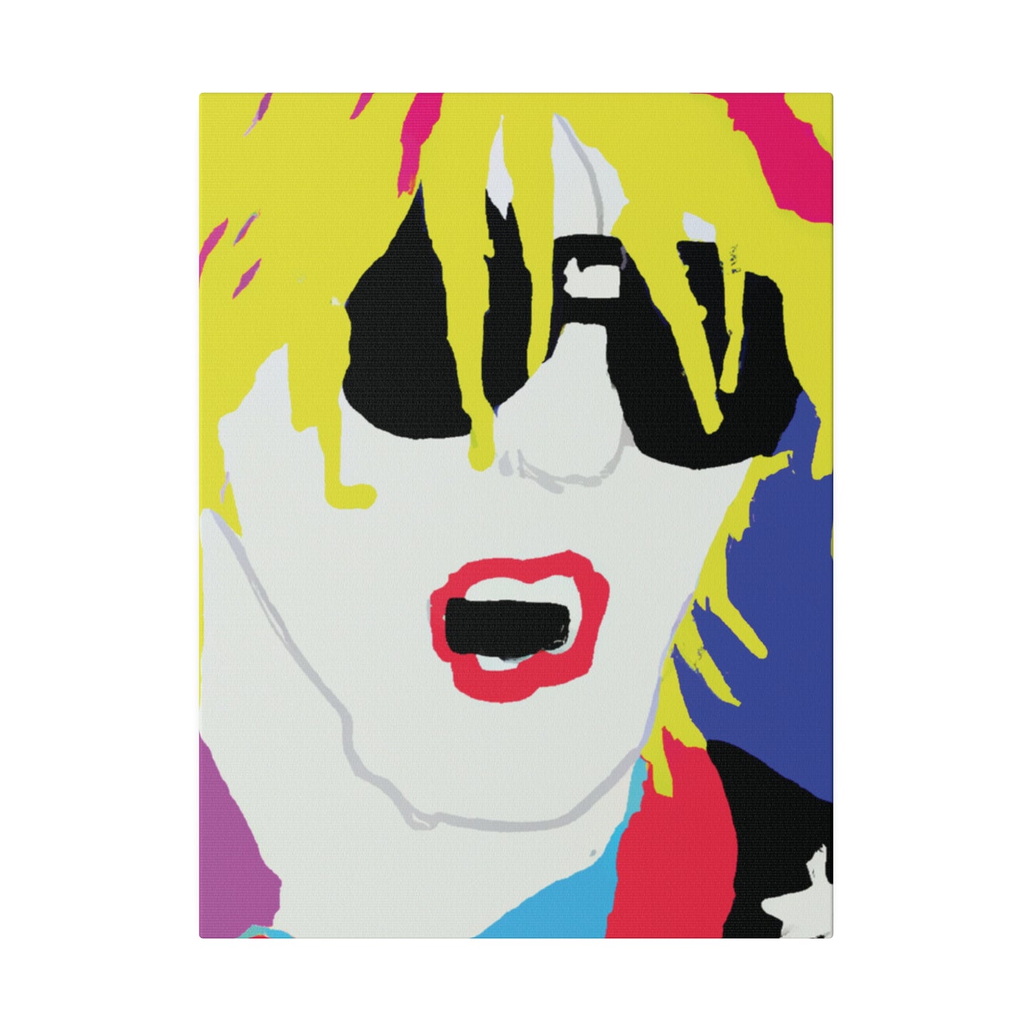5917X - Rockstar Painting Print | Face | Abstract | Poster | Home Decor | Wall Art | Music Art | Canvas