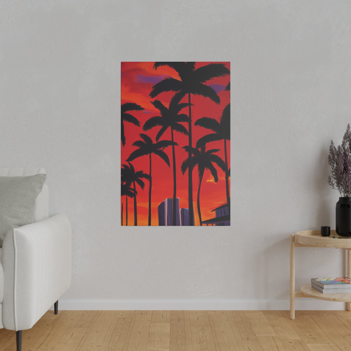 7261M - Miami Beach Sunset Painting Print | Miami | Beach | Sunset | Poster | Home Decor | Wall Art | Canvas