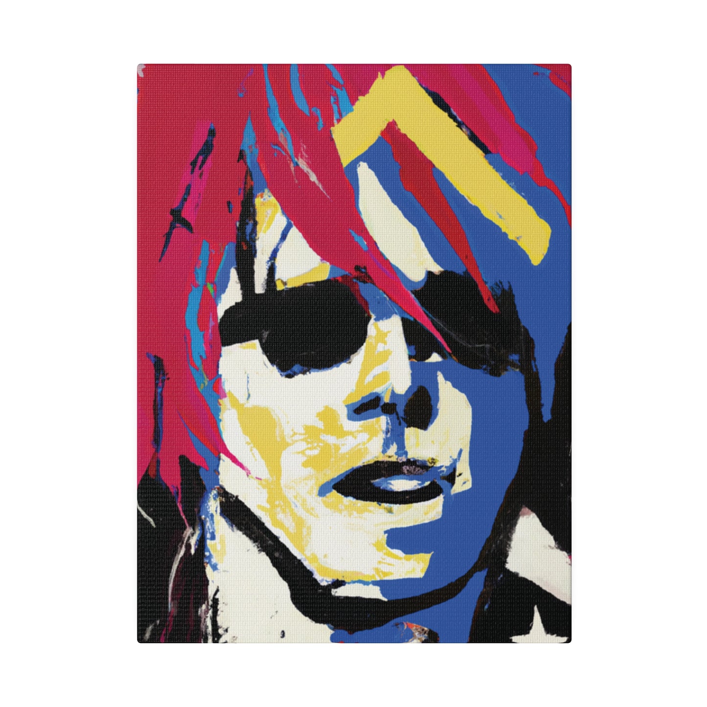 9537K - Rockstar Painting Print | Face | Abstract | Poster | Home Decor | Wall Art | Music Art | Canvas