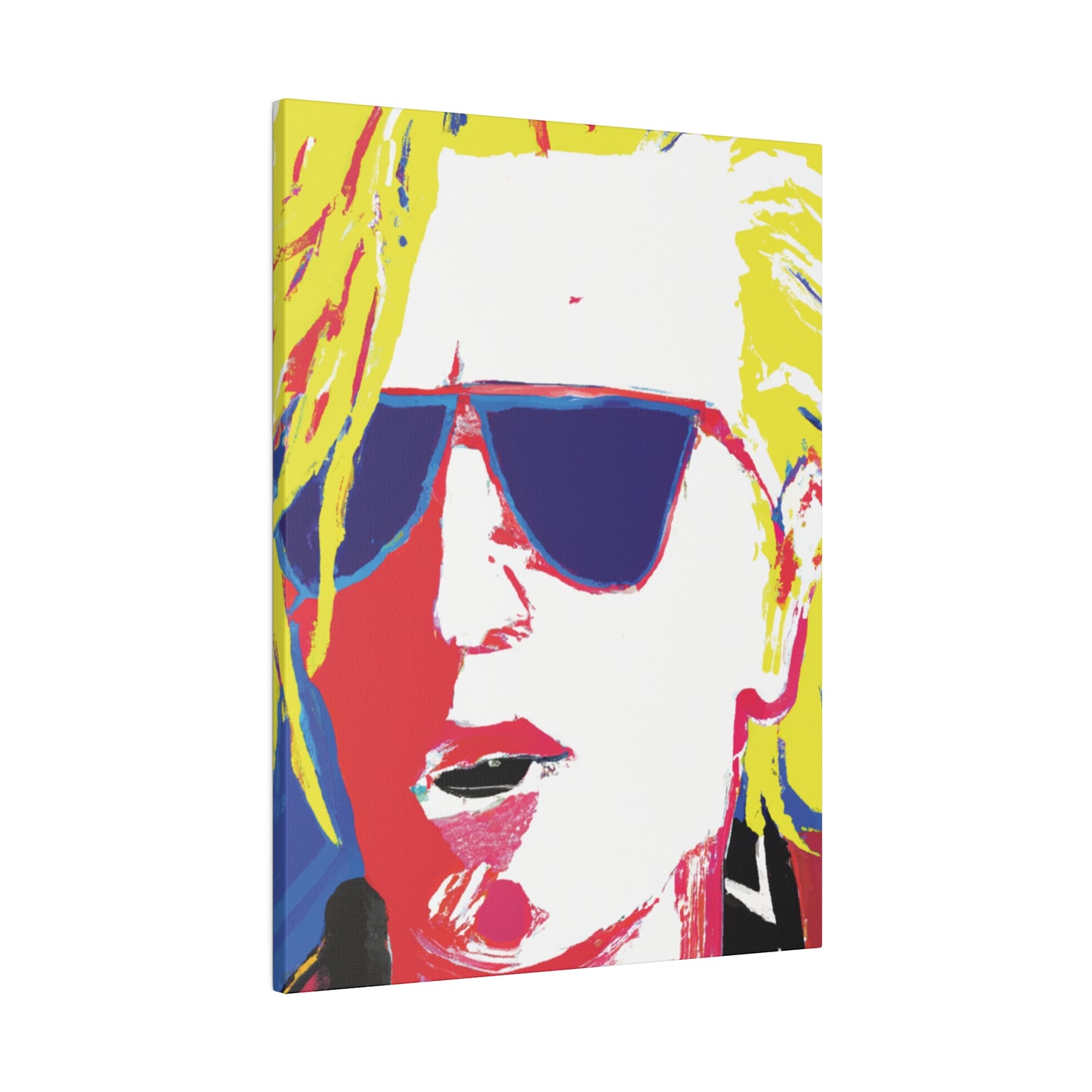 7405Y - Rockstar Painting Print | Face | Abstract | Poster | Home Decor | Wall Art | Music Art | Canvas