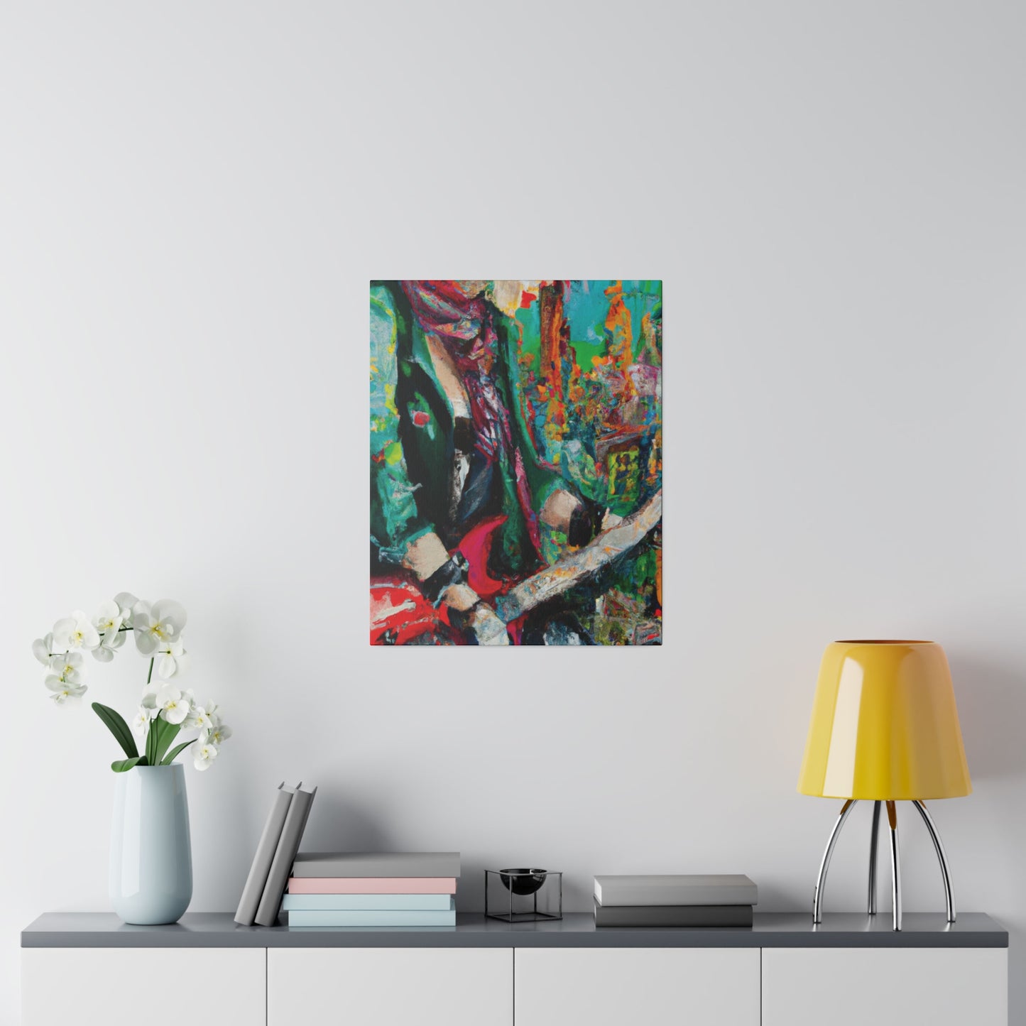 8679Y - Rockstar Oil Painting Style Print | Poster | Home Decor | Wall Art | Music Art | Canvas
