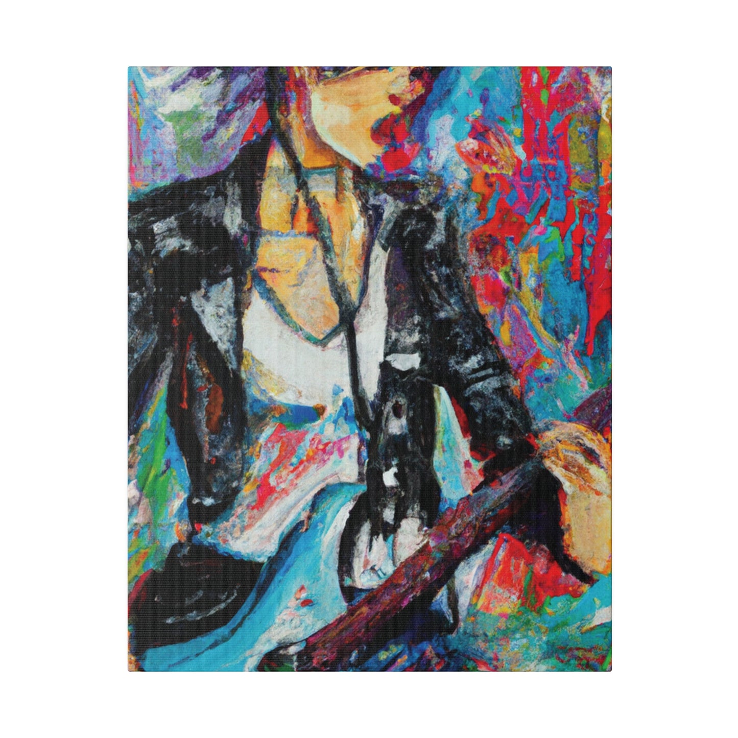 3492Z - Rockstar Oil Painting Style Print | Poster | Home Decor | Wall Art | Music Art | Canvas