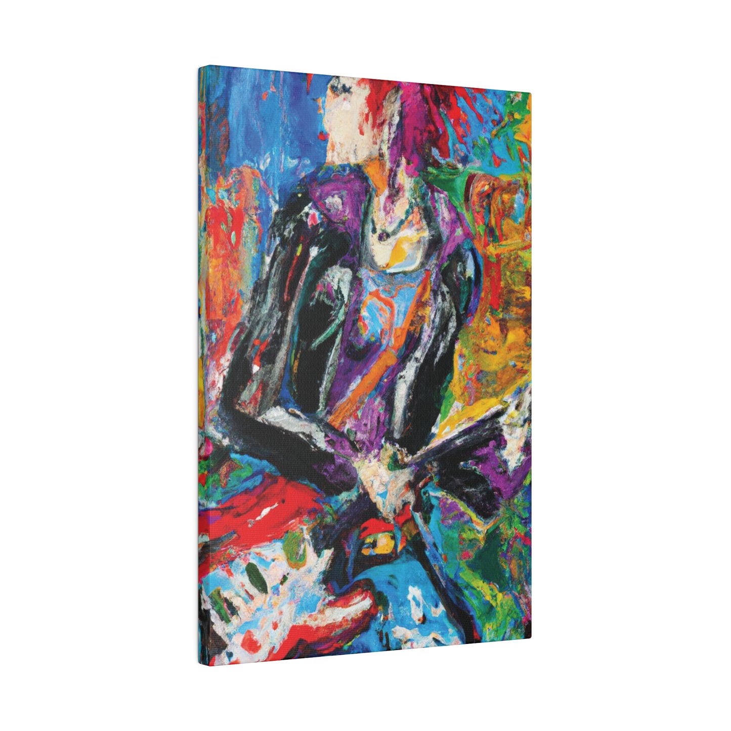 7254X - Rockstar Oil Painting Style Print | Poster | Home Decor | Wall Art | Music Art | Canvas