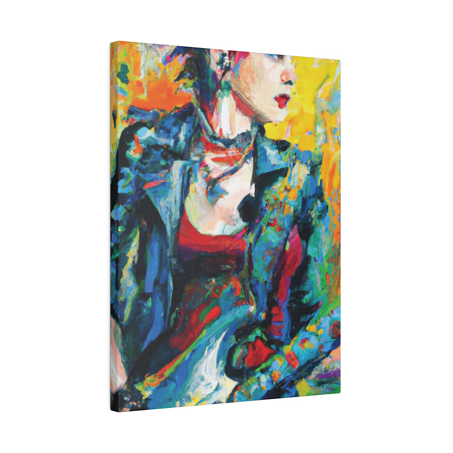 9075K - Rockstar Oil Painting Style Print | Poster | Home Decor | Wall Art | Music Art | Canvas