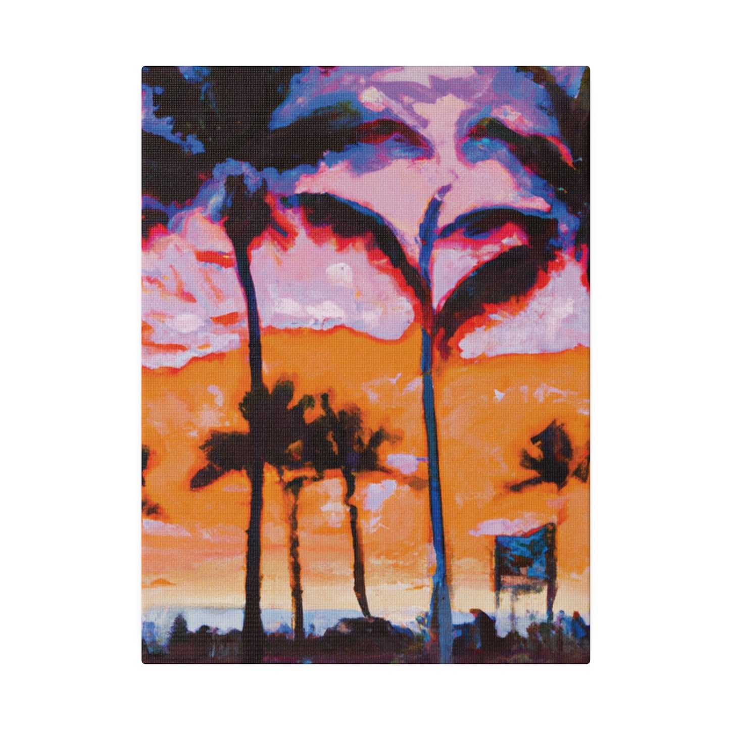 8373X - Miami Beach Sunset Painting Print | Miami | Beach | Sunset | Poster | Home Decor | Wall Art | Canvas