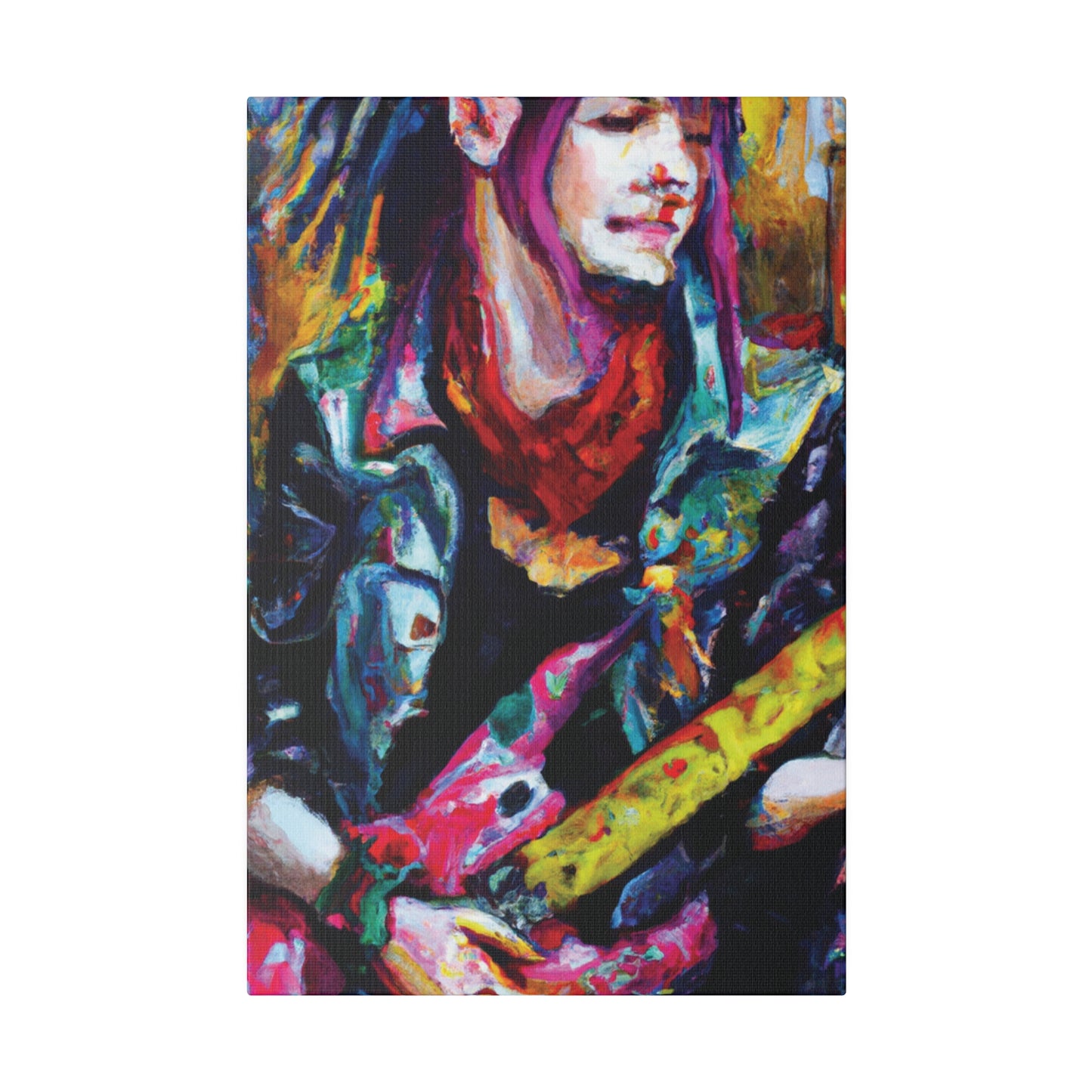 9128F - Rockstar Oil Painting Style Print | Poster | Home Decor | Wall Art | Music Art | Canvas