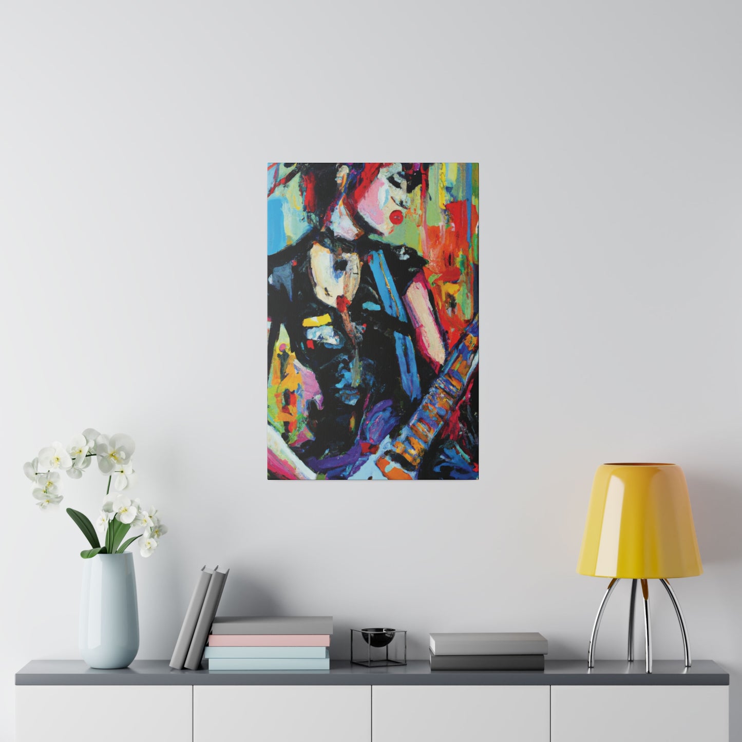 703H - Rockstar Oil Painting Style Print | Poster | Home Decor | Wall Art | Music Art | Canvas