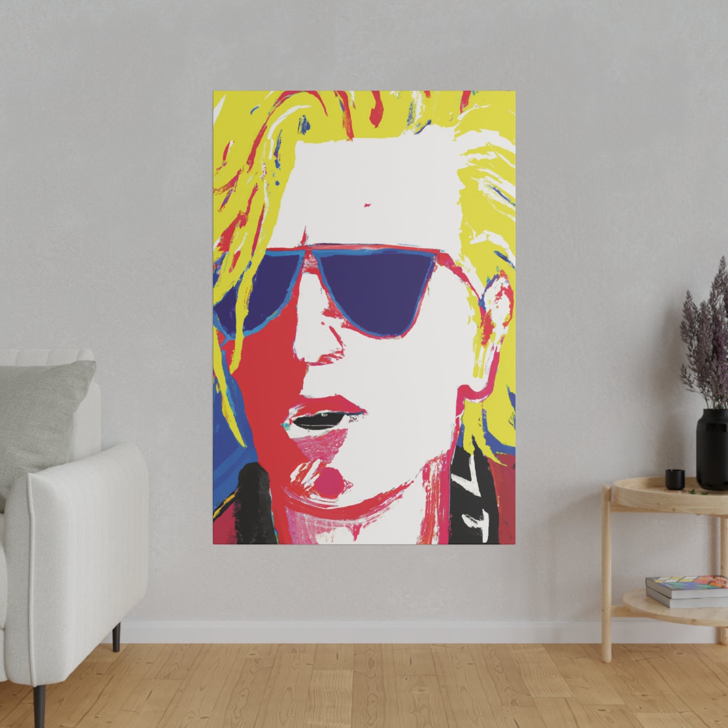 7405Y - Rockstar Painting Print | Face | Abstract | Poster | Home Decor | Wall Art | Music Art | Canvas