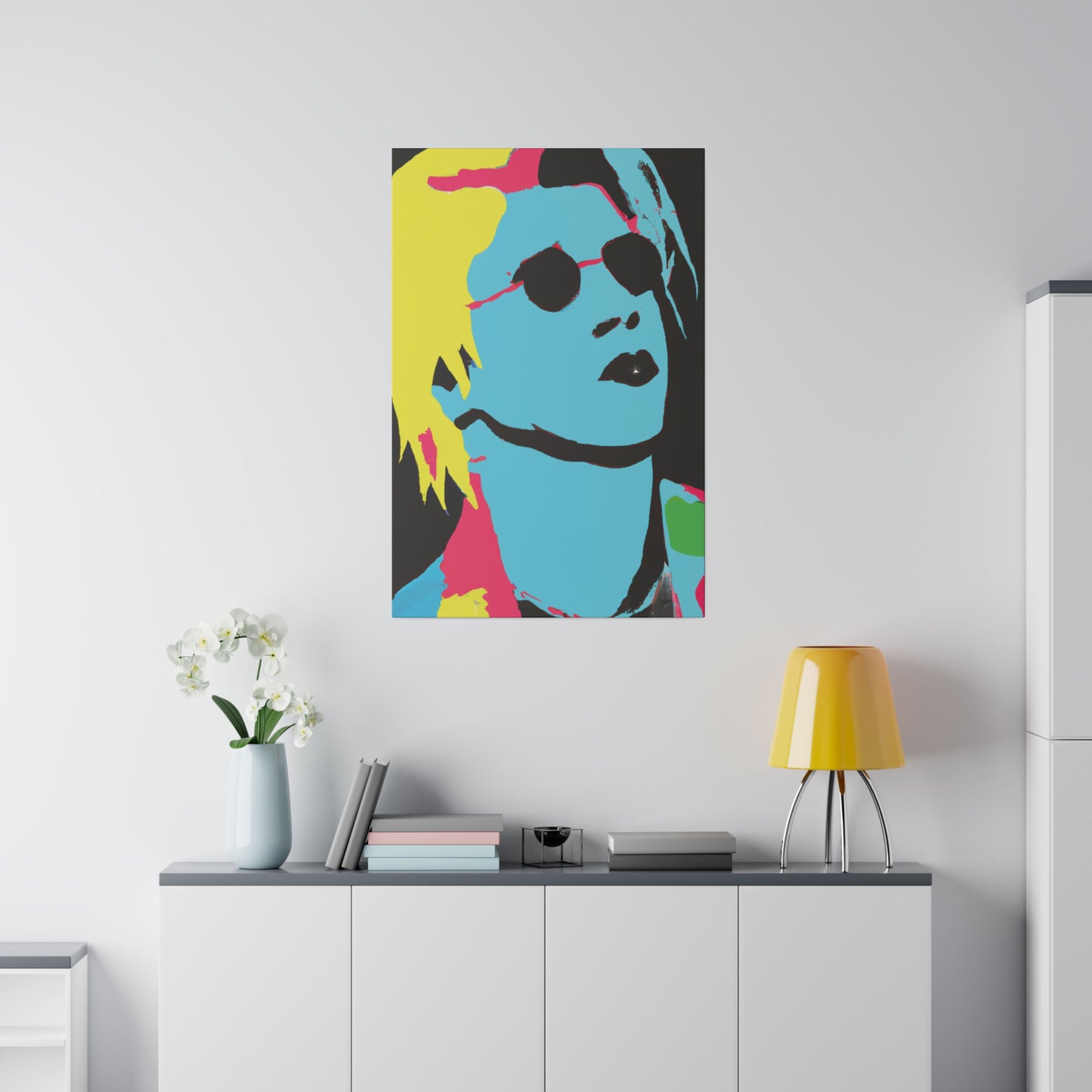 7179A - Rockstar Painting Print | Face | Abstract | Poster | Home Decor | Wall Art | Music Art | Canvas