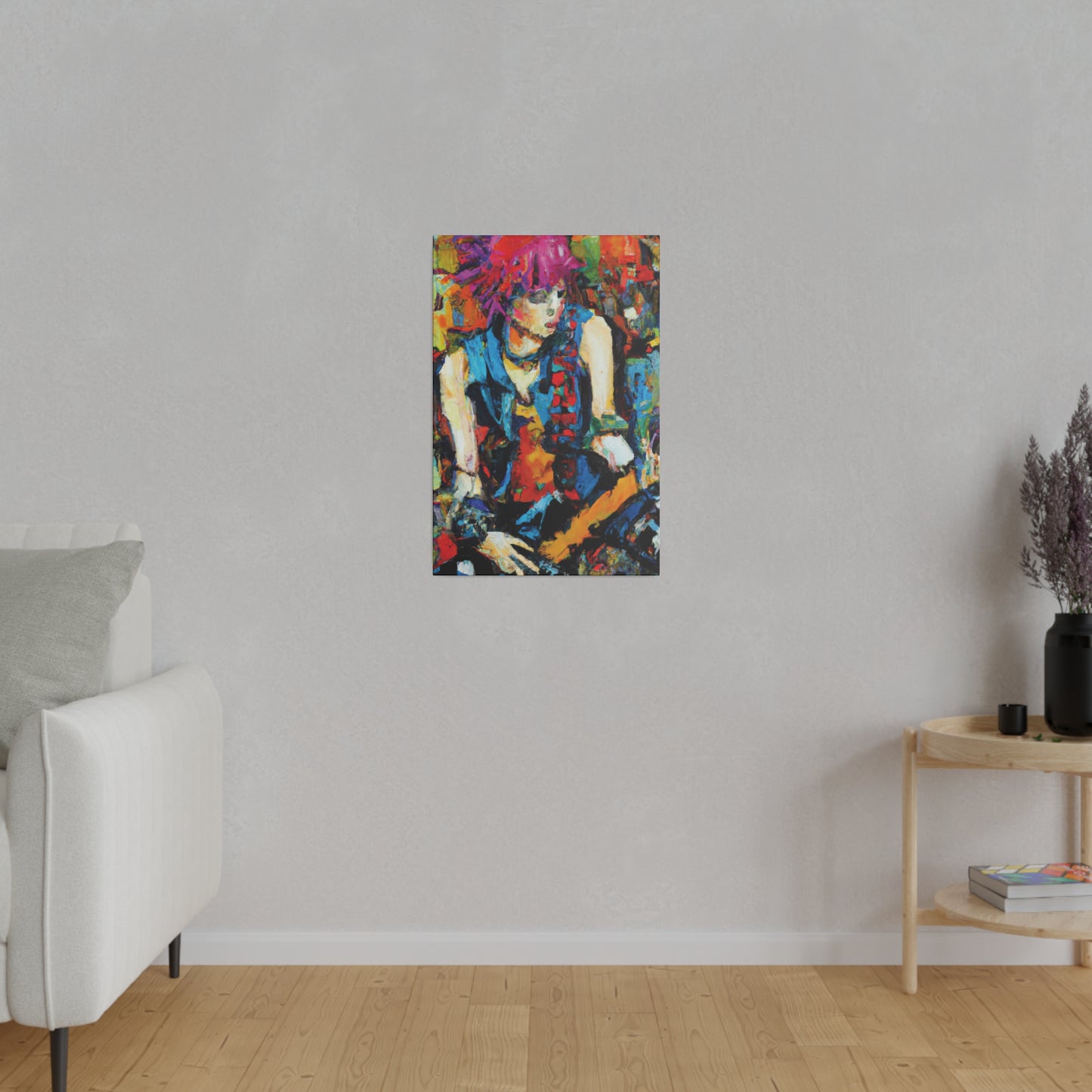 5373K - Rockstar Oil Painting Style Print | Poster | Home Decor | Wall Art | Music Art | Canvas