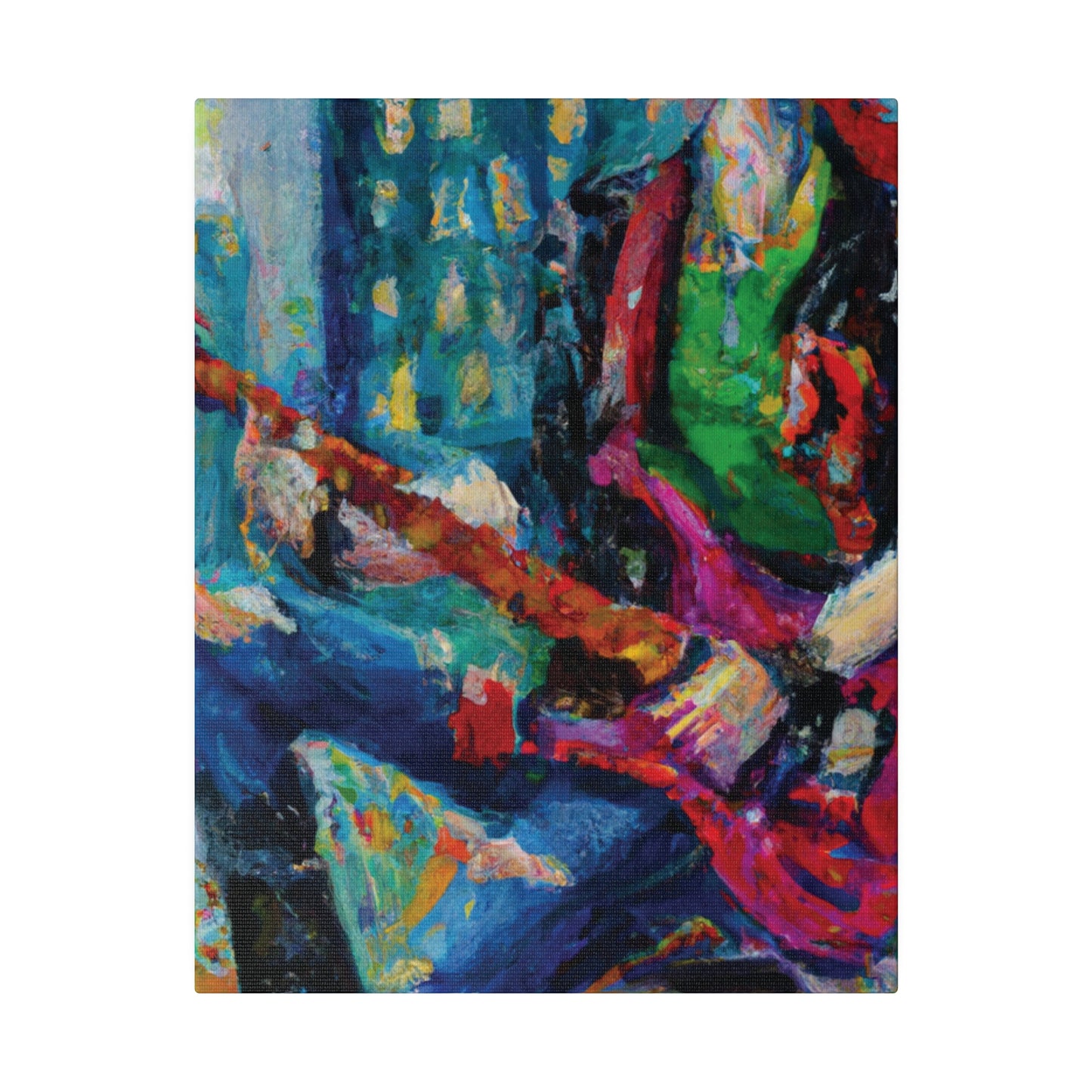 5937P - Rockstar Oil Painting Style Print | Poster | Home Decor | Wall Art | Music Art | Canvas