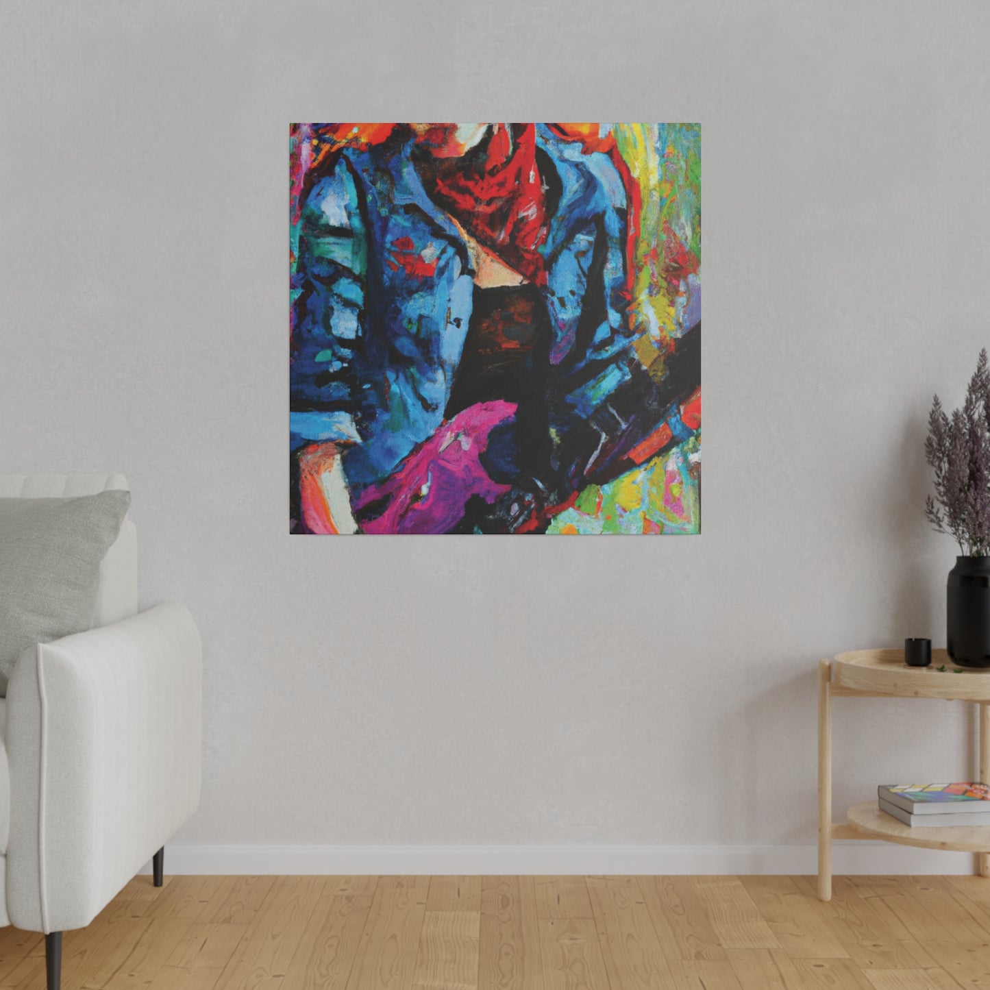 9531Q - Rockstar Oil Painting Style Print | Poster | Home Decor | Wall Art | Music Art | Canvas