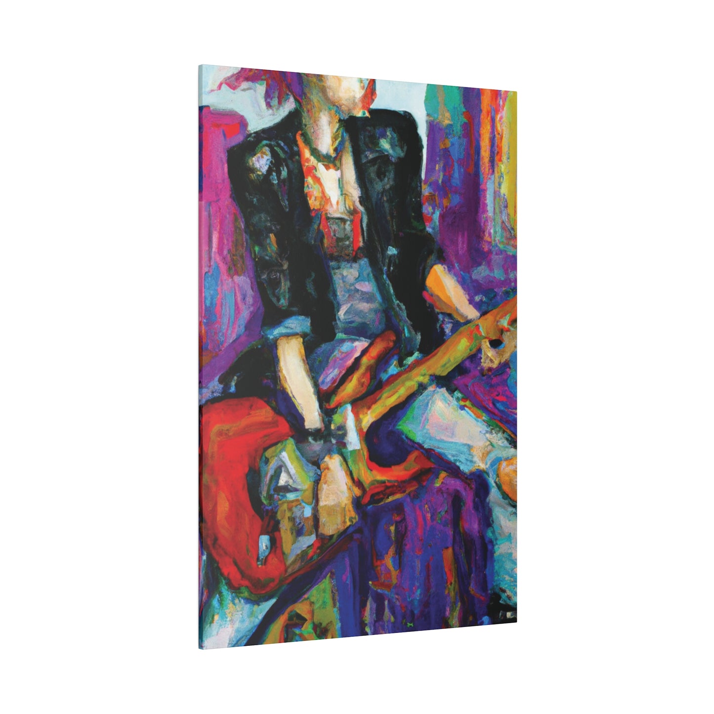 6268K - Rockstar Oil Painting Style Print | Poster | Home Decor | Wall Art | Music Art | Canvas