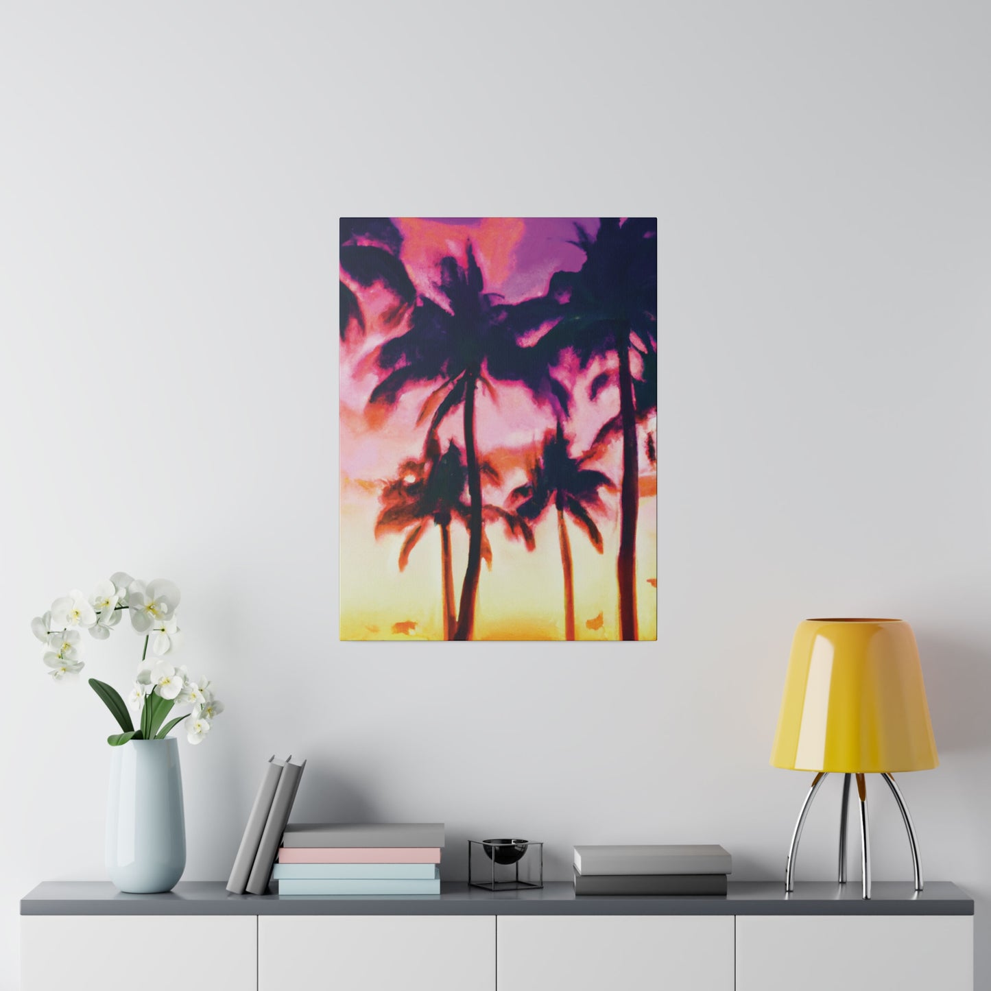 7266A - Miami Beach Sunset Painting Print | Miami | Beach | Sunset | Poster | Home Decor | Wall Art | Canvas