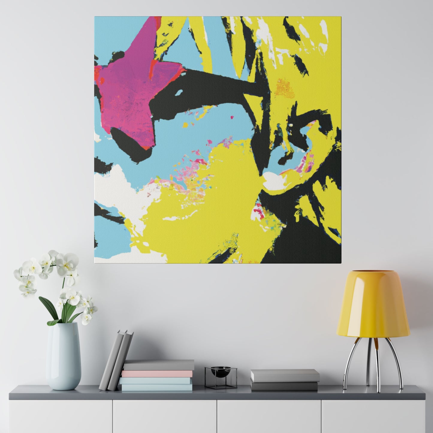 9421U - Rockstar Painting Print | Face | Abstract | Poster | Home Decor | Wall Art | Music Art | Canvas