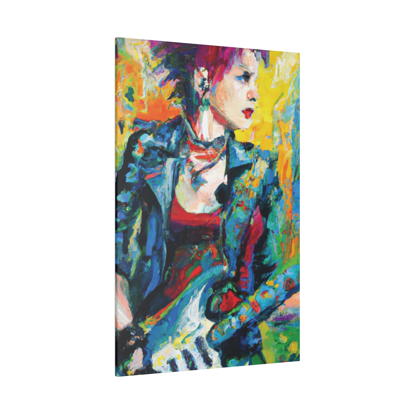 9075K - Rockstar Oil Painting Style Print | Poster | Home Decor | Wall Art | Music Art | Canvas