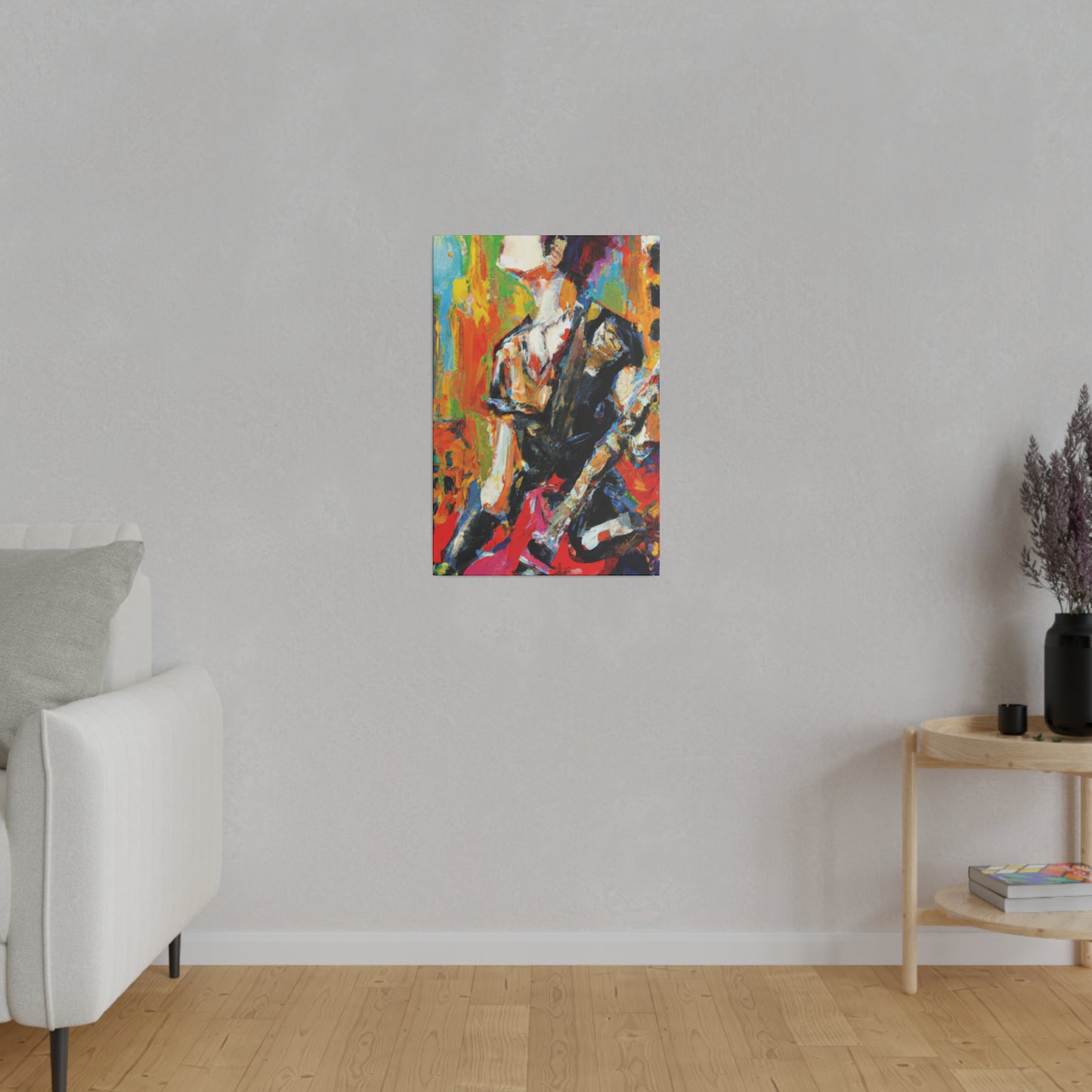5867V - Rockstar Oil Painting Style Print | Poster | Home Decor | Wall Art | Music Art | Canvas