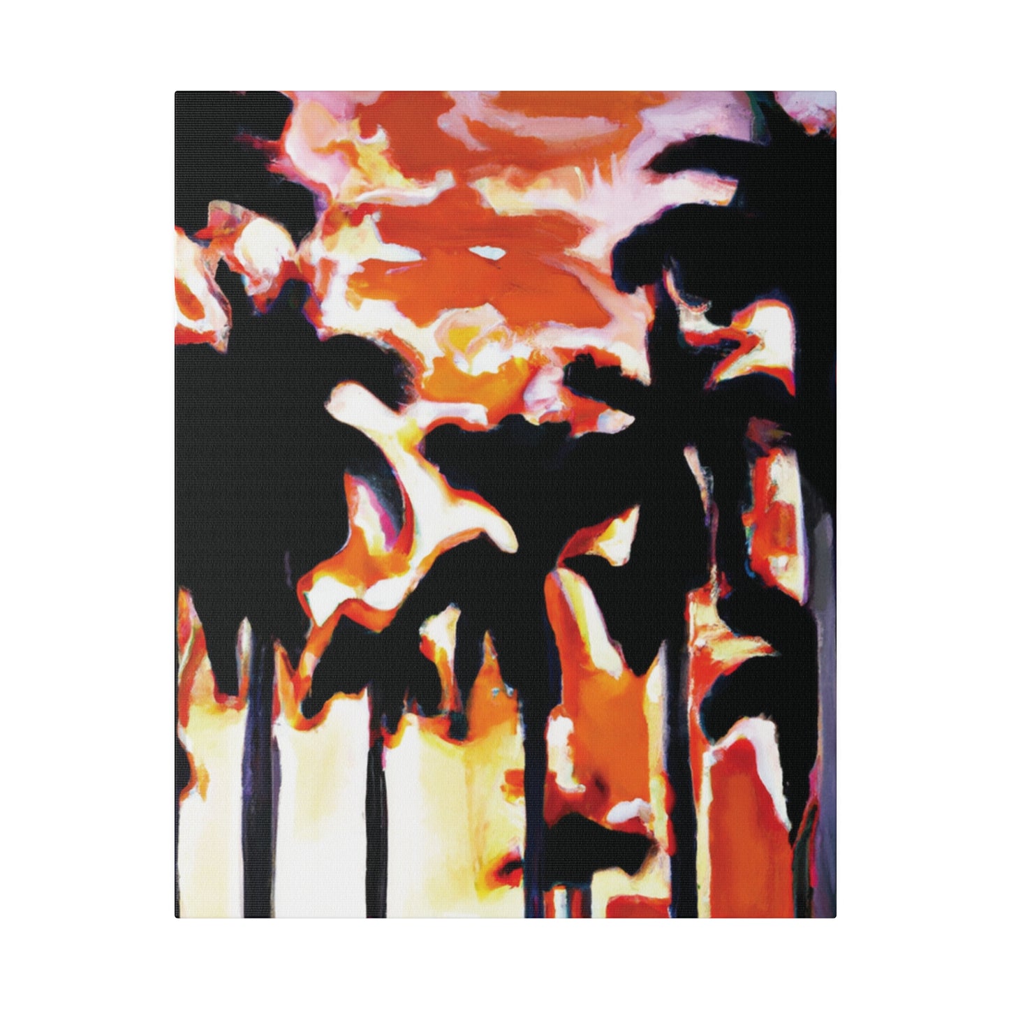 9274N - Miami Beach Sunset Painting Print | Miami | Beach | Sunset | Poster | Home Decor | Wall Art | Canvas