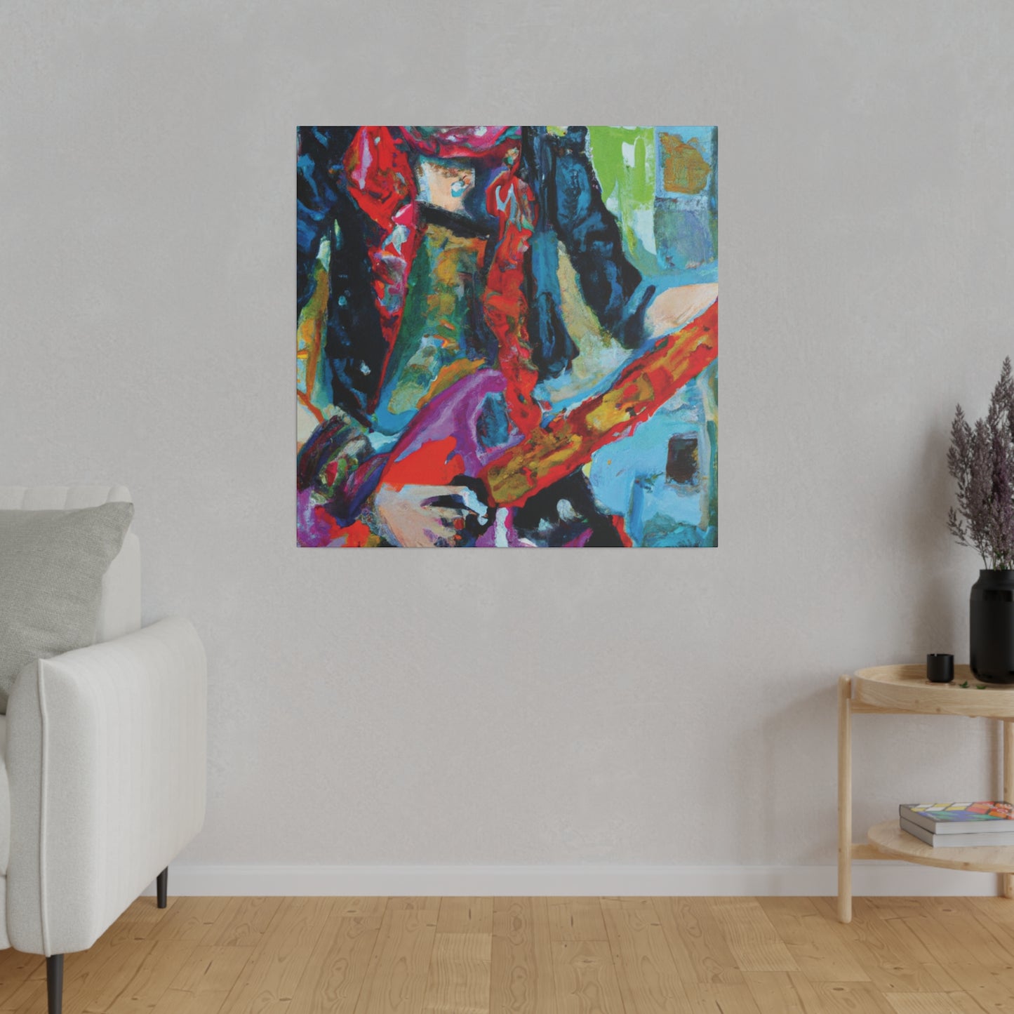 4286K - Rockstar Oil Painting Style Print | Poster | Home Decor | Wall Art | Music Art | Canvas