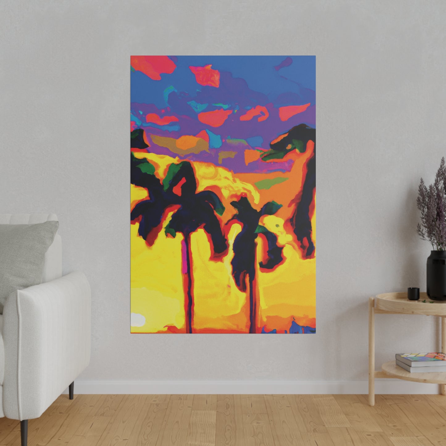 7121s - Miami Beach Sunset Painting Print | Miami | Beach | Sunset | Poster | Home Decor | Wall Art | Canvas