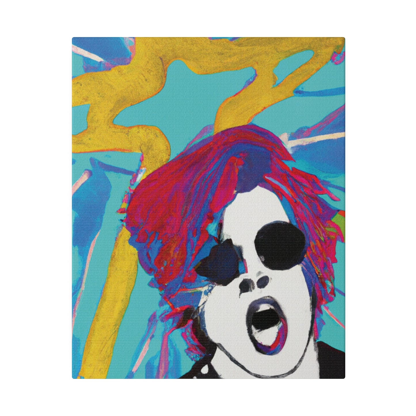 4567A - Rockstar Painting Print | Face | Abstract | Poster | Home Decor | Wall Art | Music Art | Canvas
