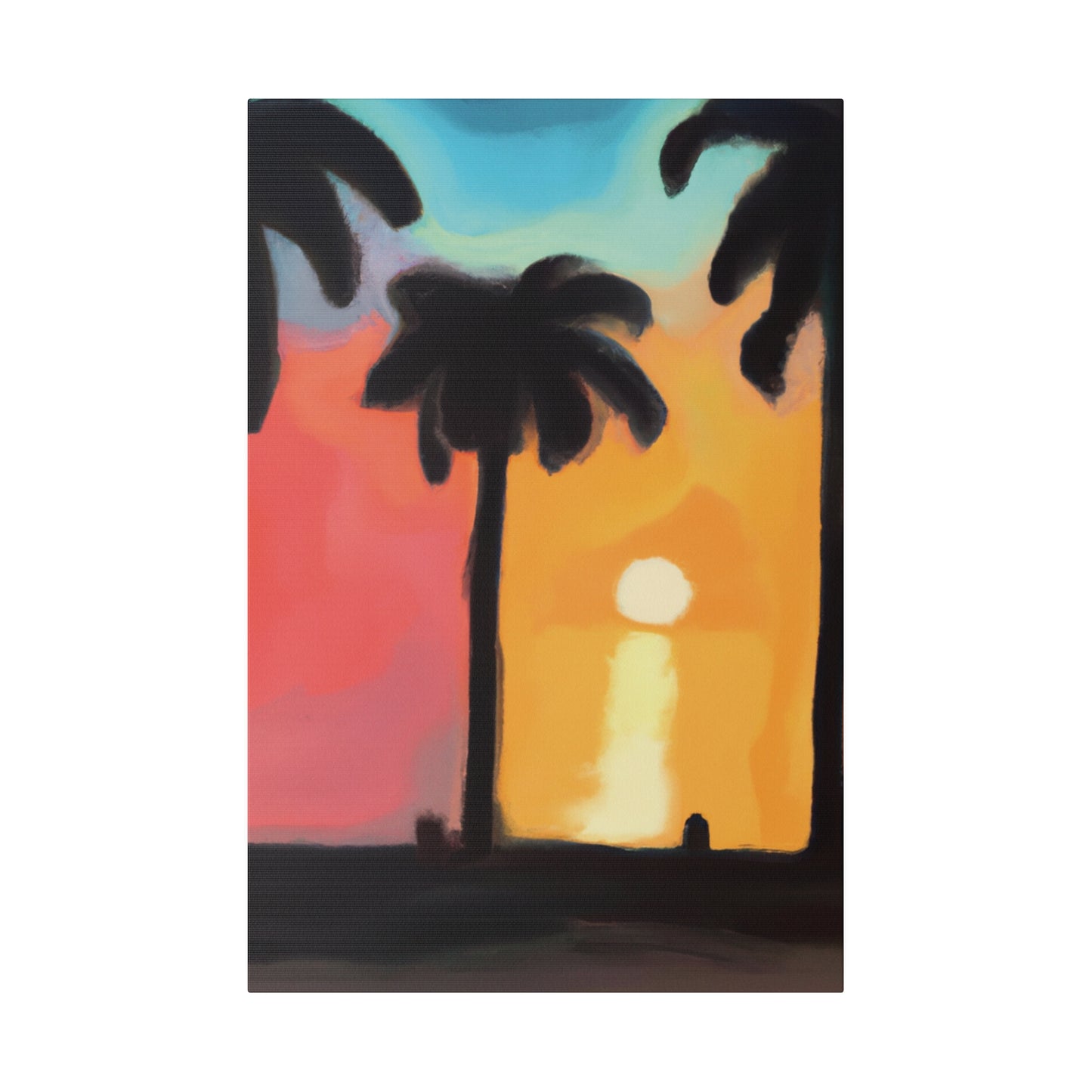 9529K - Miami Beach Sunset Painting Print | Miami | Beach | Sunset | Poster | Home Decor | Wall Art | Canvas