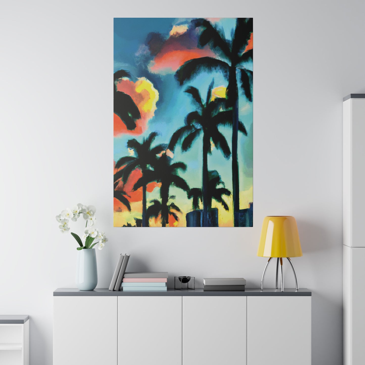 8724W - Miami Beach Sunset Painting Print | Miami | Beach | Sunset | Poster | Home Decor | Wall Art | Canvas