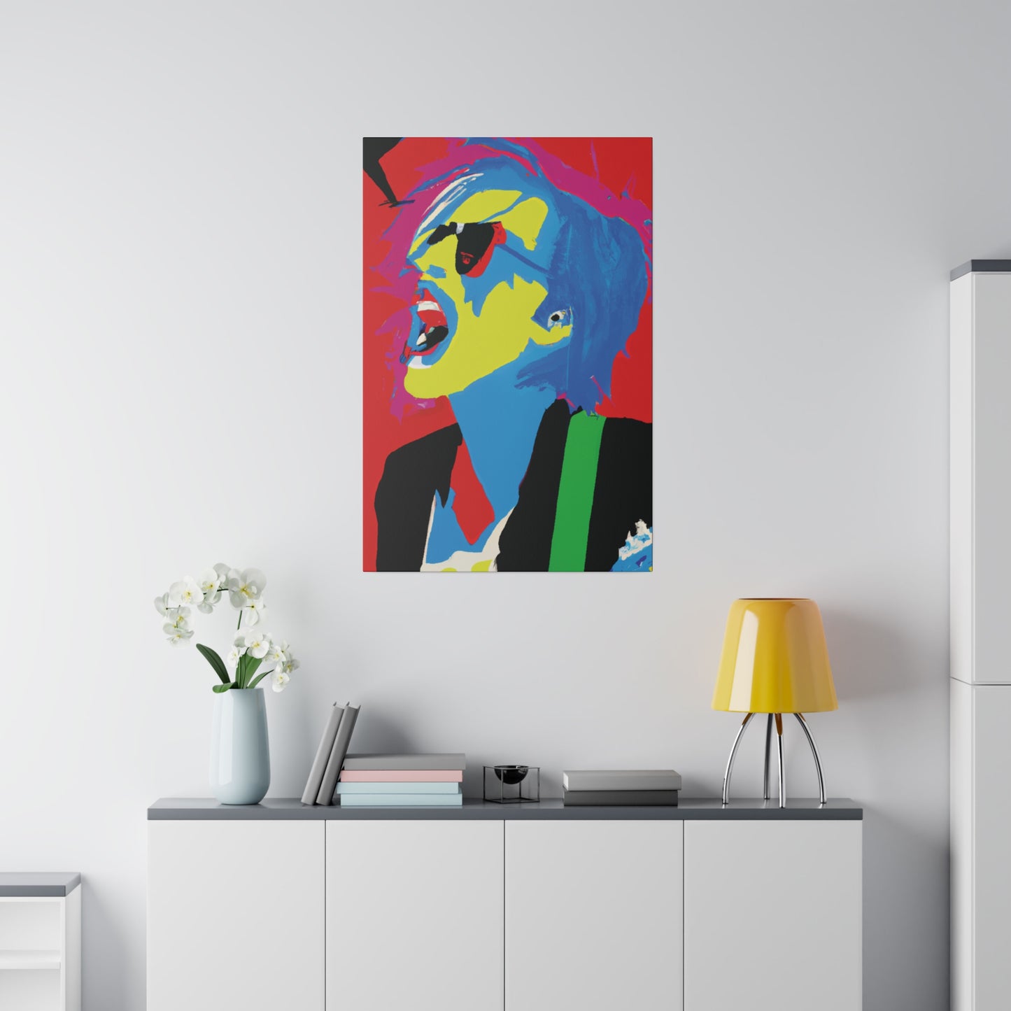 7805M - Rockstar Painting Print | Face | Abstract | Poster | Home Decor | Wall Art | Music Art | Canvas