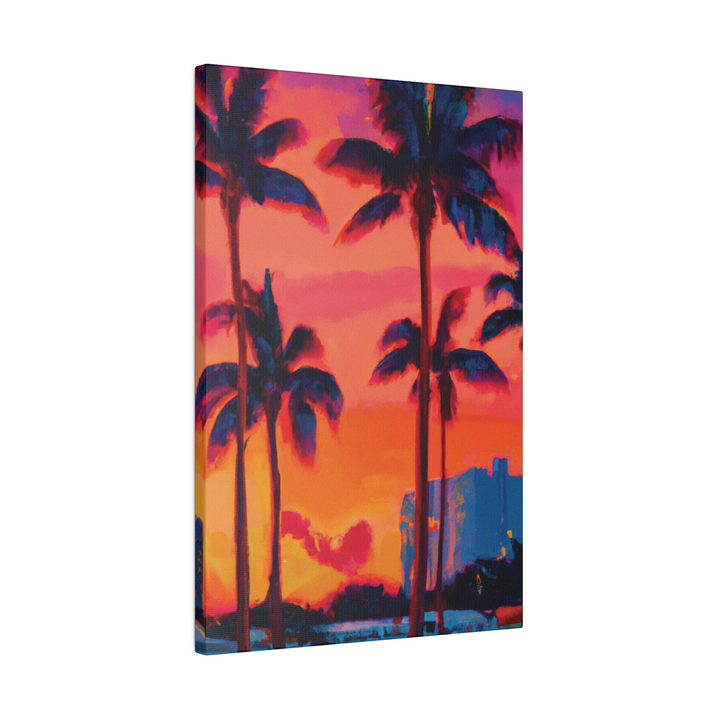 4456Y - Miami Beach Sunset Painting Print | Miami | Beach | Sunset | Poster | Home Decor | Wall Art | Canvas