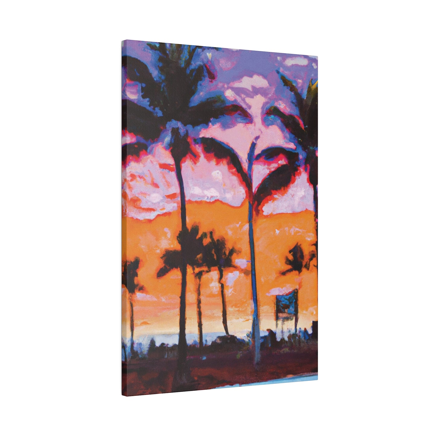 8373X - Miami Beach Sunset Painting Print | Miami | Beach | Sunset | Poster | Home Decor | Wall Art | Canvas